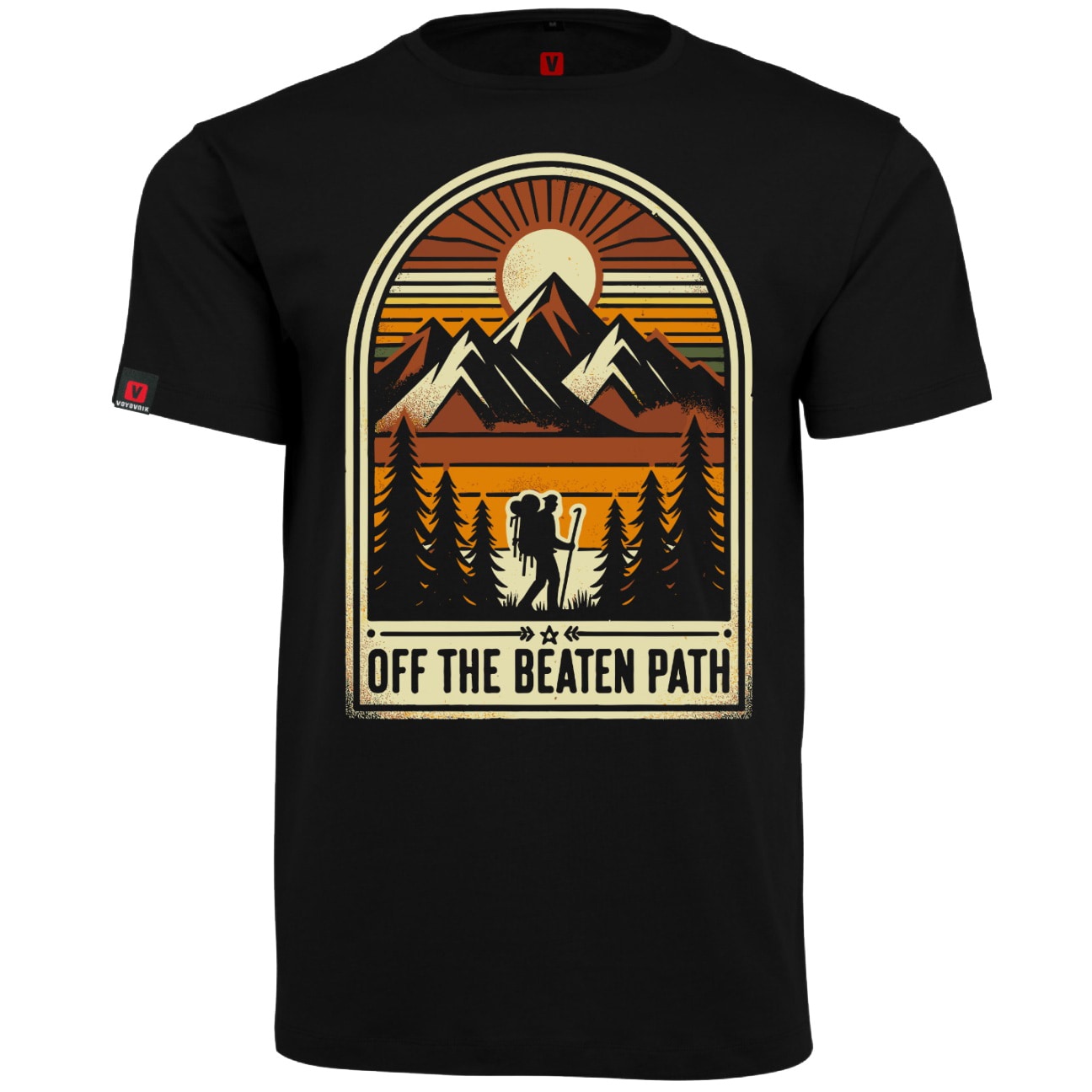 Футболка T-shirt Voyovnik Off The Beaten Path - Чорна
