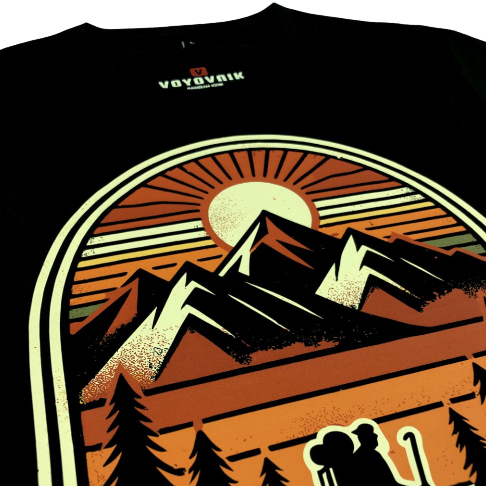 Koszulka T-shirt Voyovnik Off The Beaten Path - Czarna