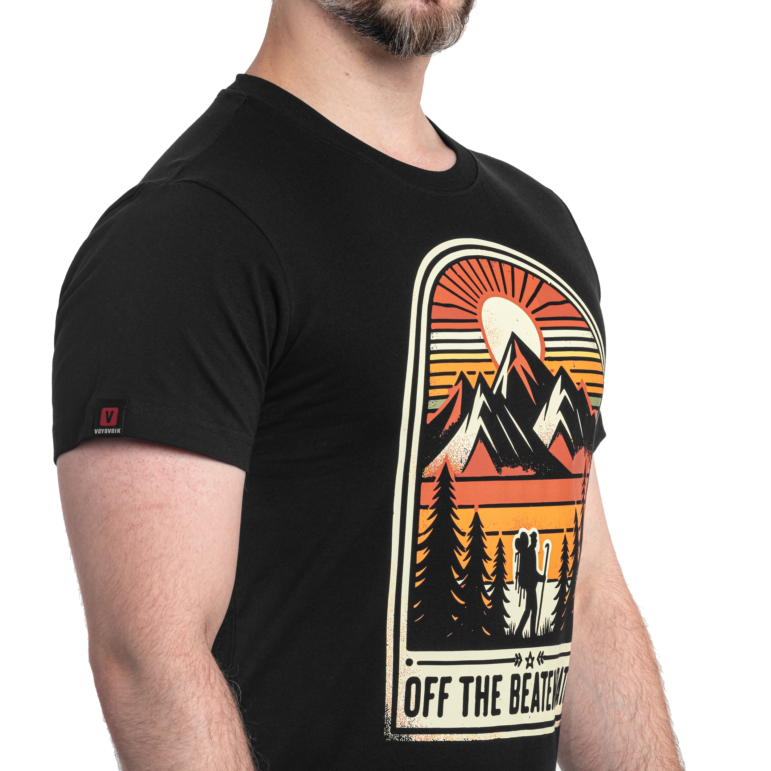 Koszulka T-shirt Voyovnik Off The Beaten Path - Czarna