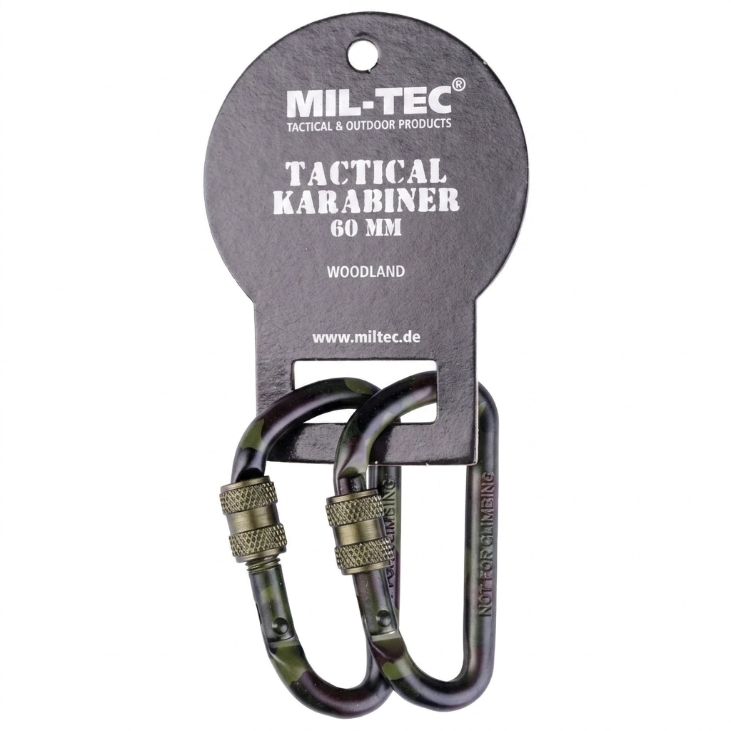Karabińczyk Mil-Tec aluminiowy Lock 60 mm - 2 szt.