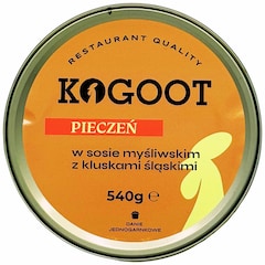 Żywność konserwowana Kogoot - Pieczeń w sosie myśliwskim z kluskami śląskimi 540 g