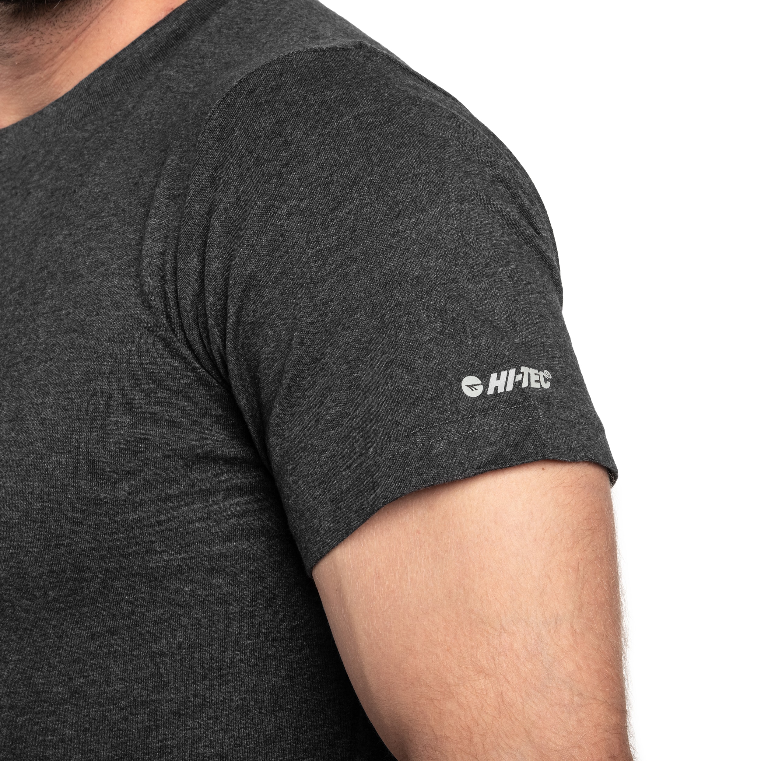 Koszulka T-Shirt Hi-Tec Plain - Dark Grey Melange