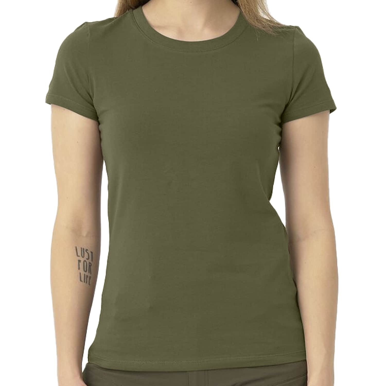 Футболка T-Shirt жіноча Helikon з органічної бавовни Slim - Olive Green