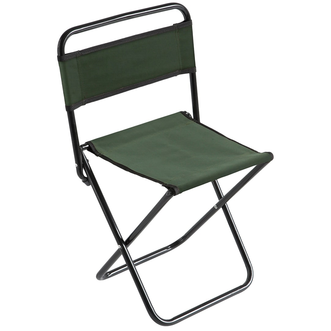 Krzesło turystyczne składane Mikado 004 z oparciem - Zielone