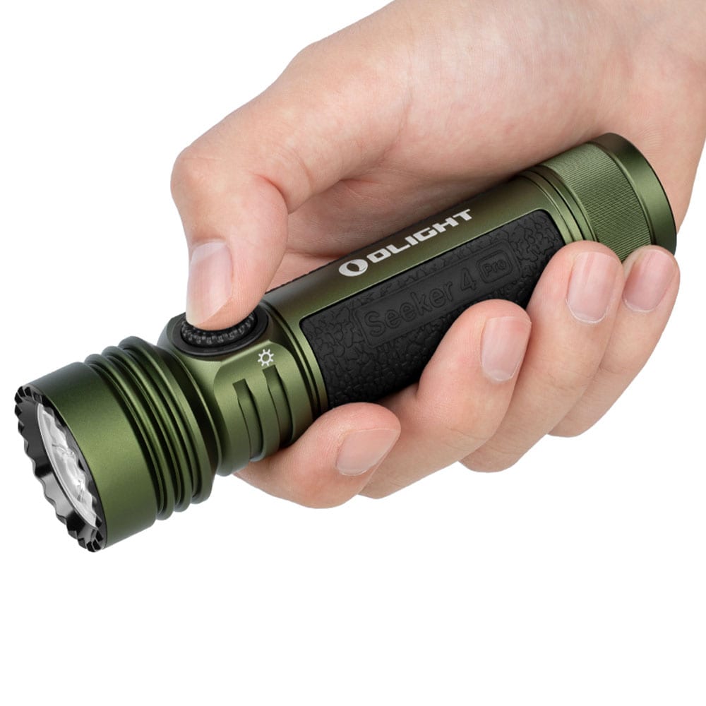 Latarka taktyczno-poszukiwawcza Olight Seeker 4 Pro Cool White OD Green - 4600 lumenów