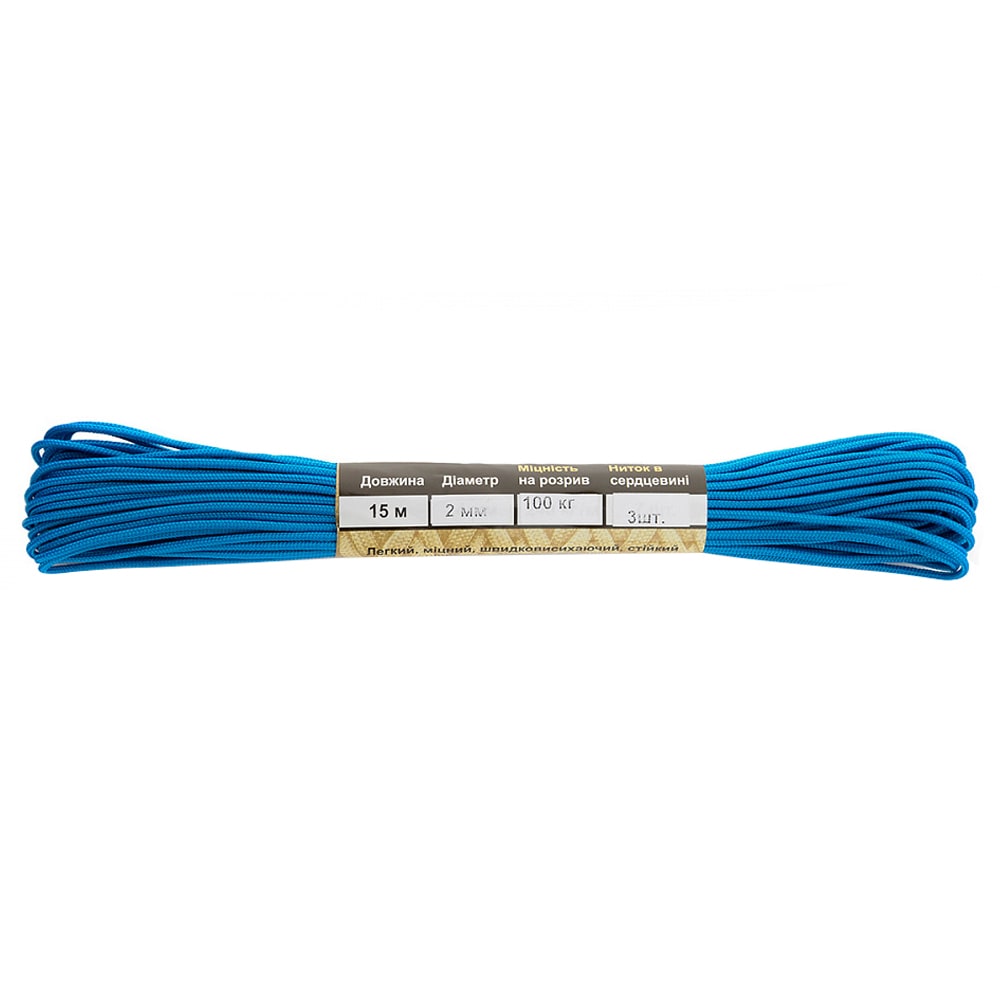 Парашутна мотузка Minicord M-Tac 15 м - Blue