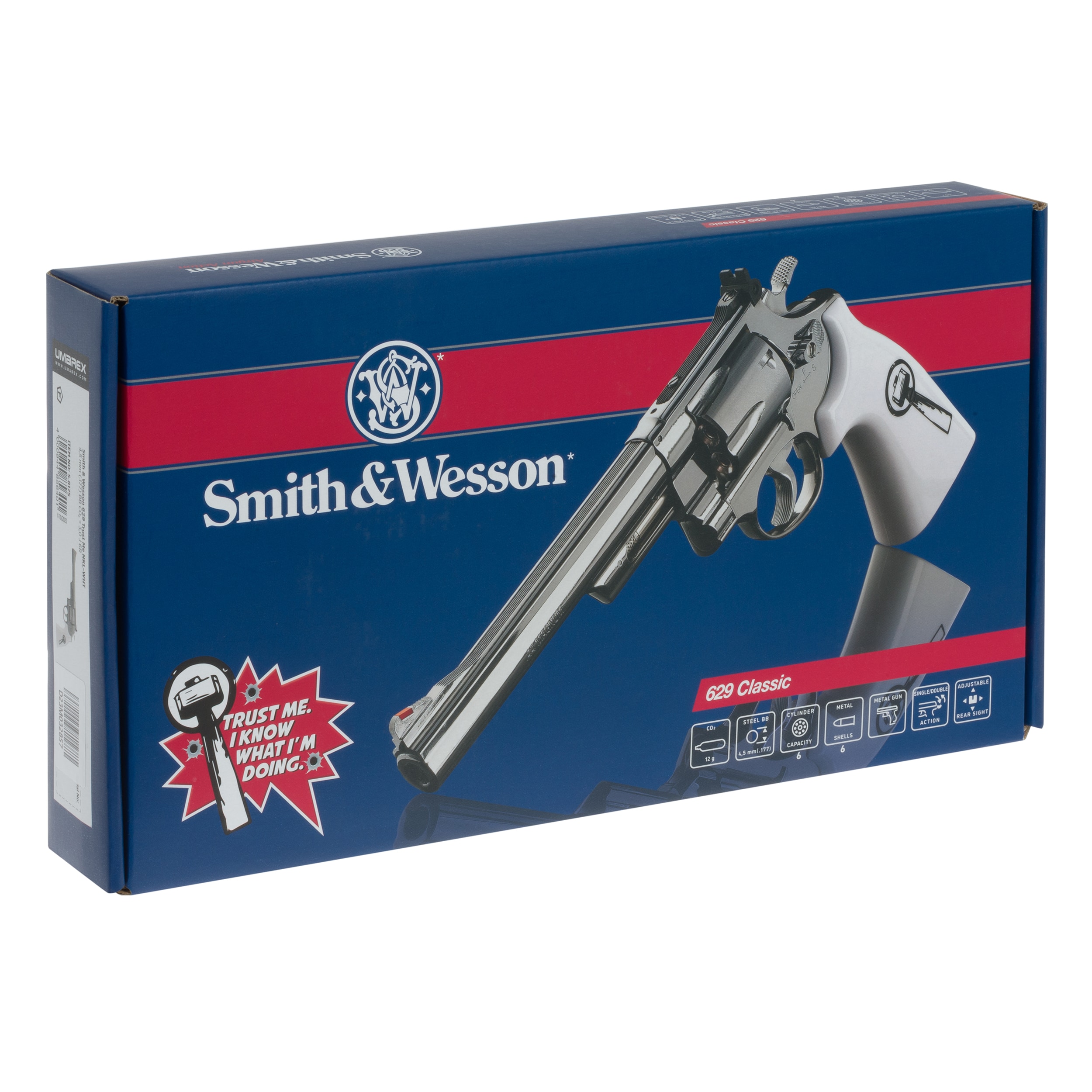 Пневматична гвинтівка - револьвер Smith&Wesson 629 Trust Me 4,5 мм - Ivory