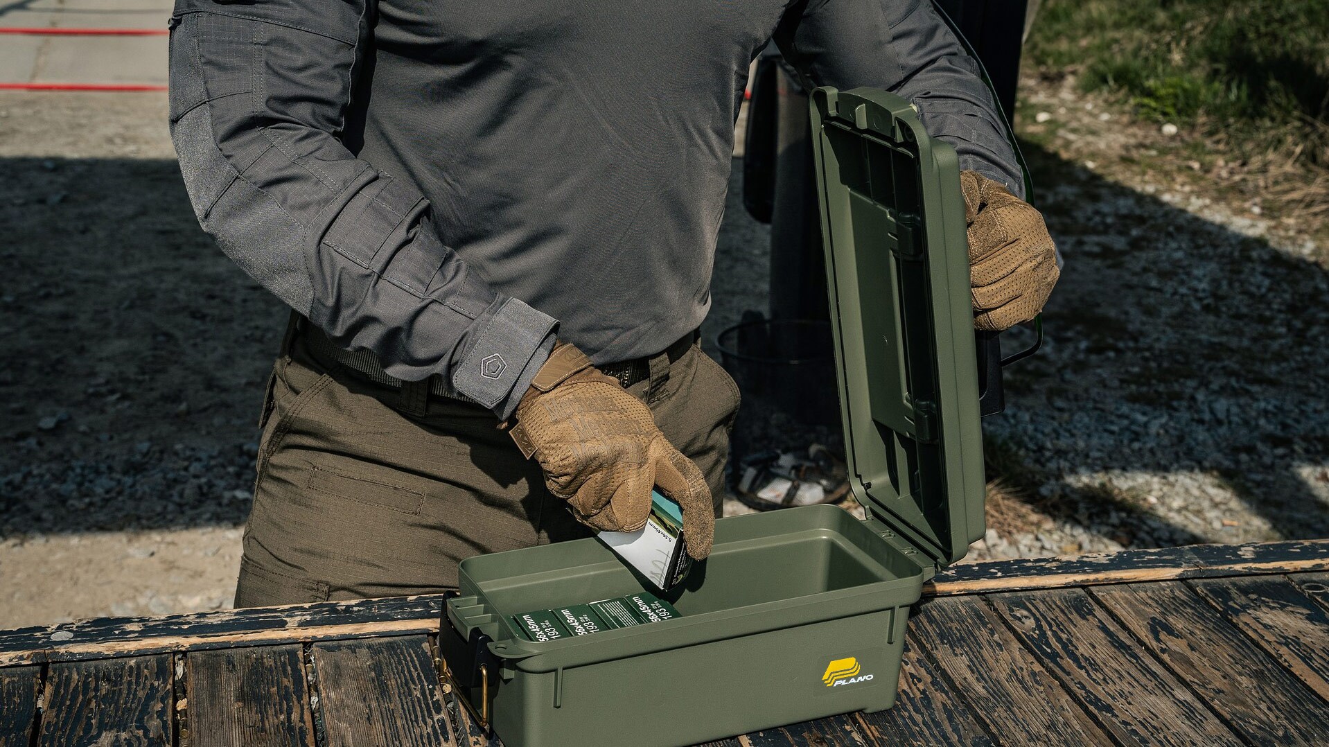 Skrzynia amunicyjna Plano Shot Shell Ammo Box Compact - Olive Drab