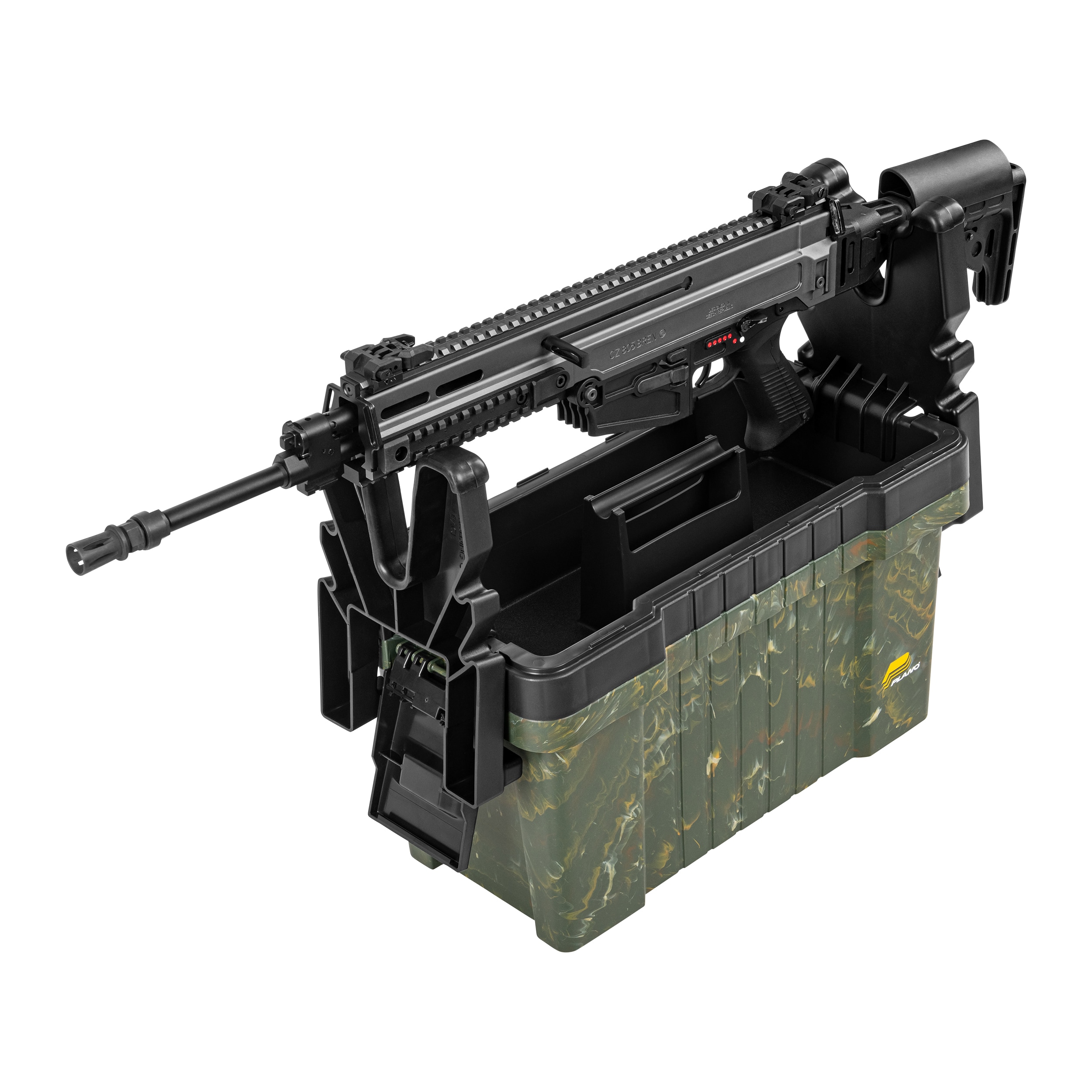 Стрілецький ящик Plano Shooter's Case з підставкою для чищення зброї - Camo Swirl