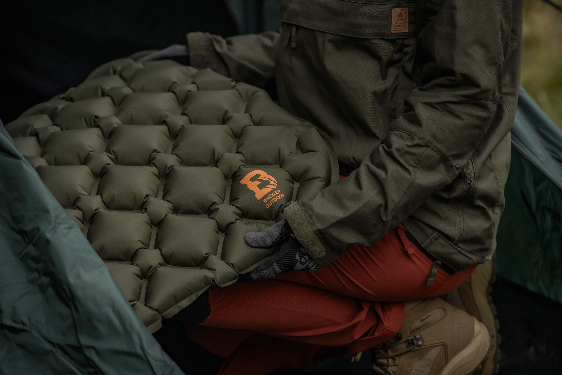 Materac jednoosobowy Badger Outdoor 188 x 58 cm - Olive