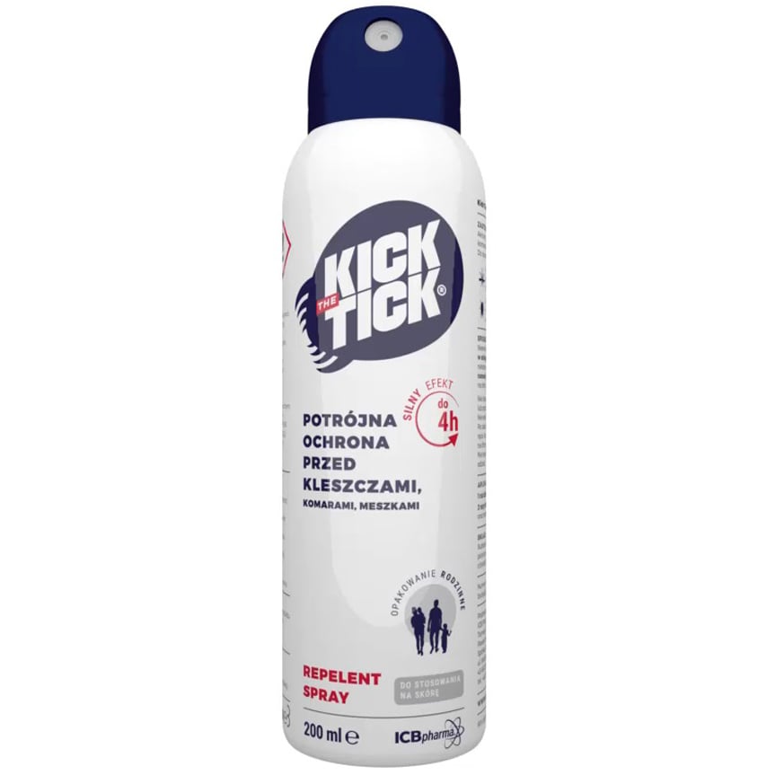 Spray Kick the Tick Max Repelent Plus na kleszcze, komary i meszki - 200 ml