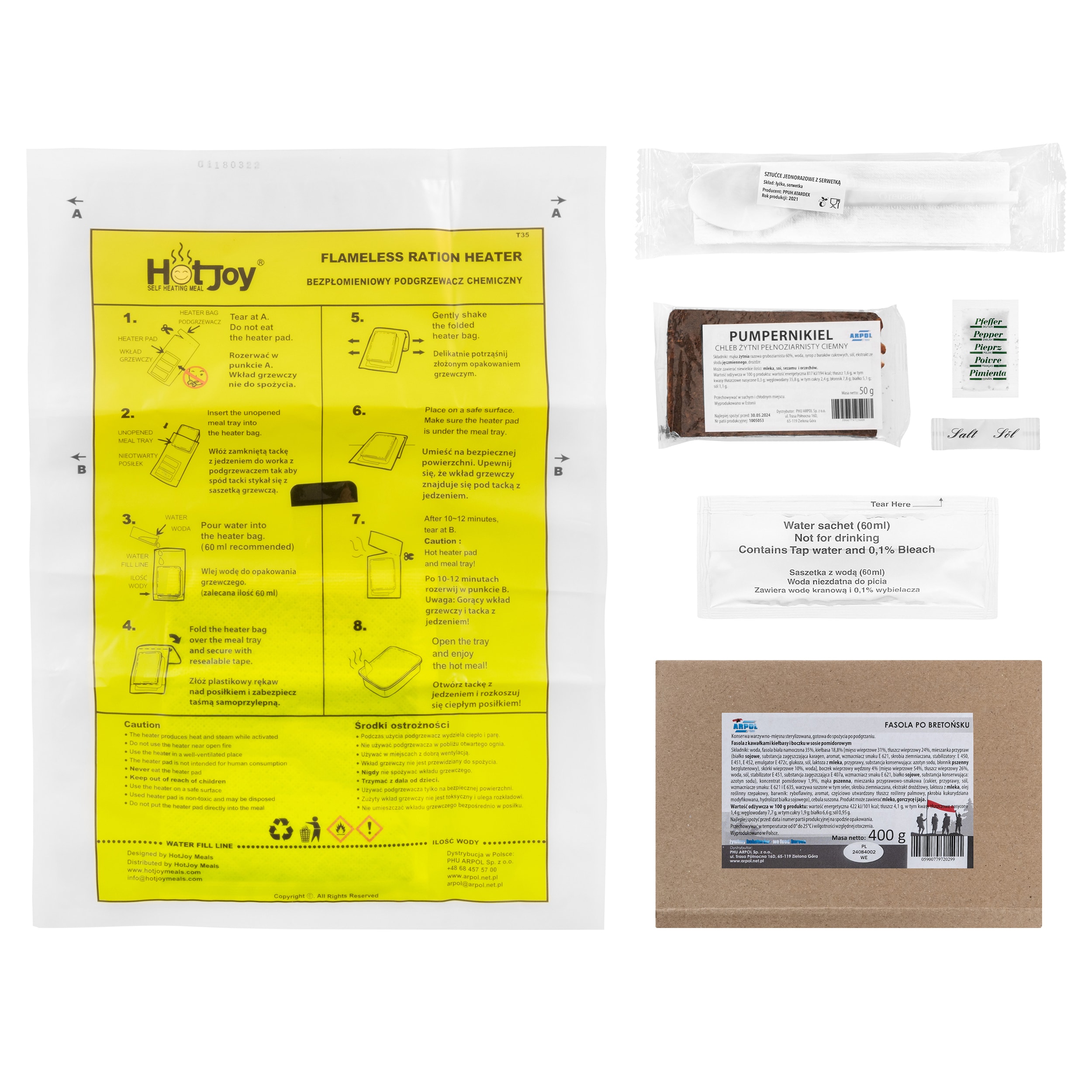 Racja żywnościowa Arpol Posiłek na szybko nr 5 - Fasola po bretońsku