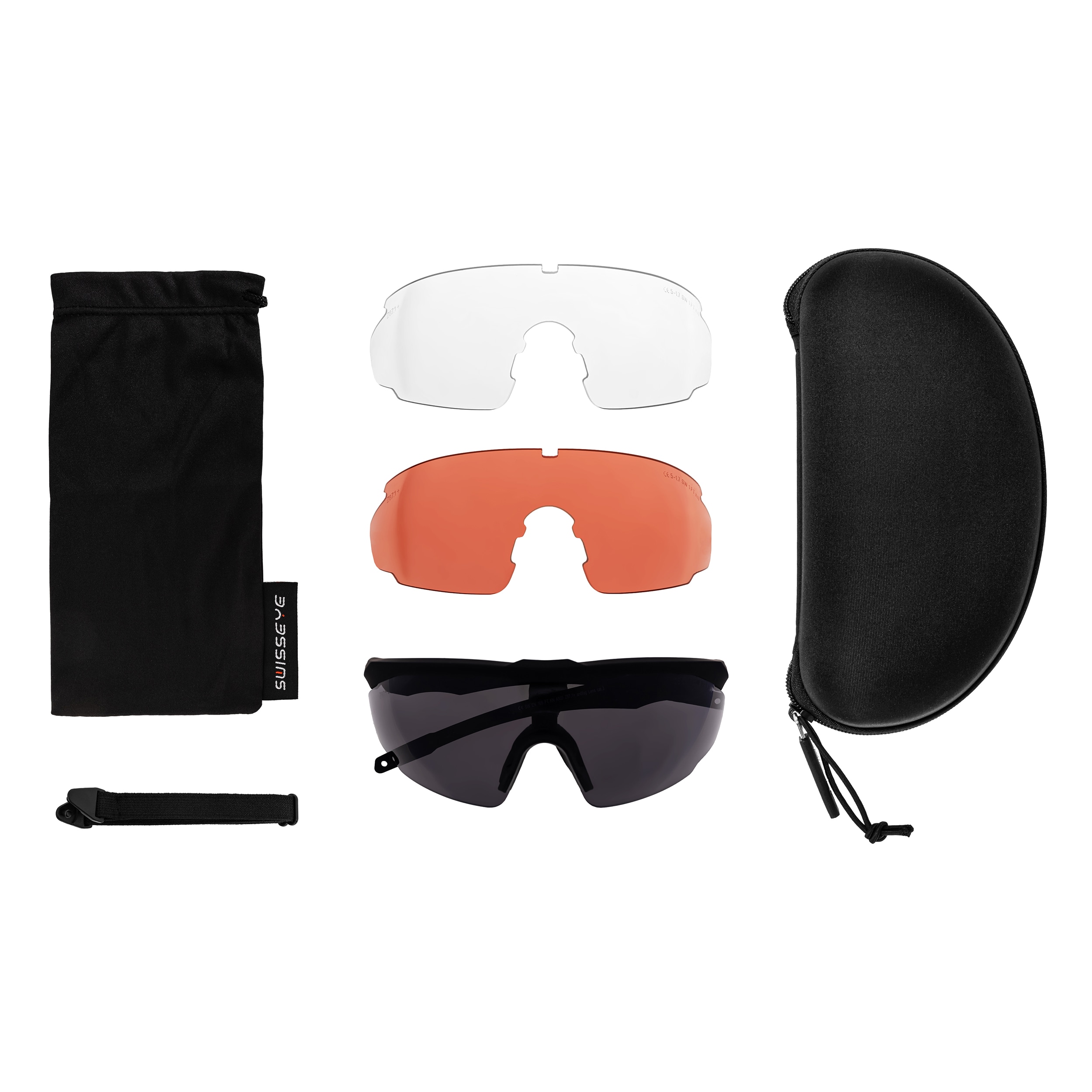 Okulary taktyczne Swiss Eye Blackhawk Pro - Black