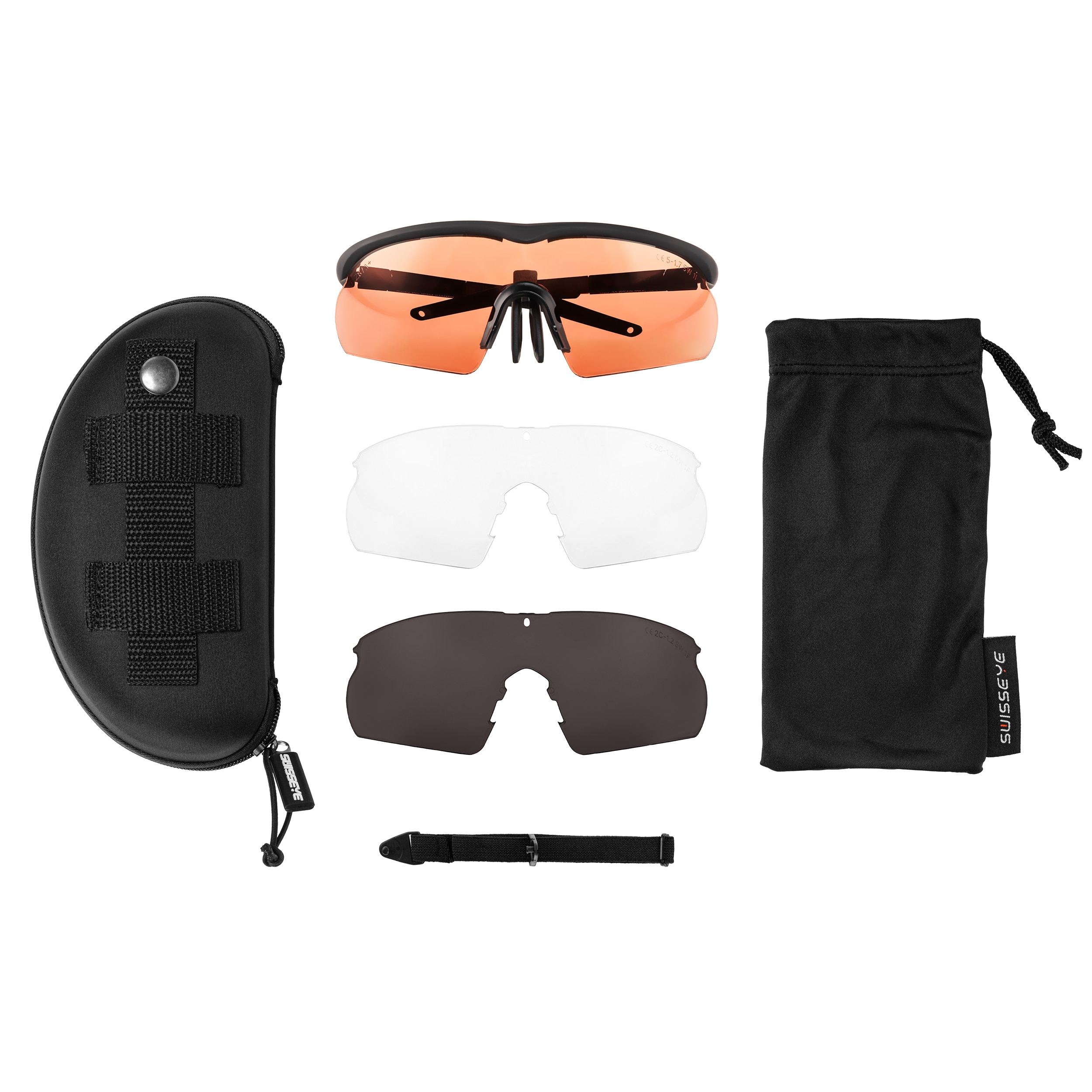 Okulary taktyczne Swiss Eye Raptor Pro - Black