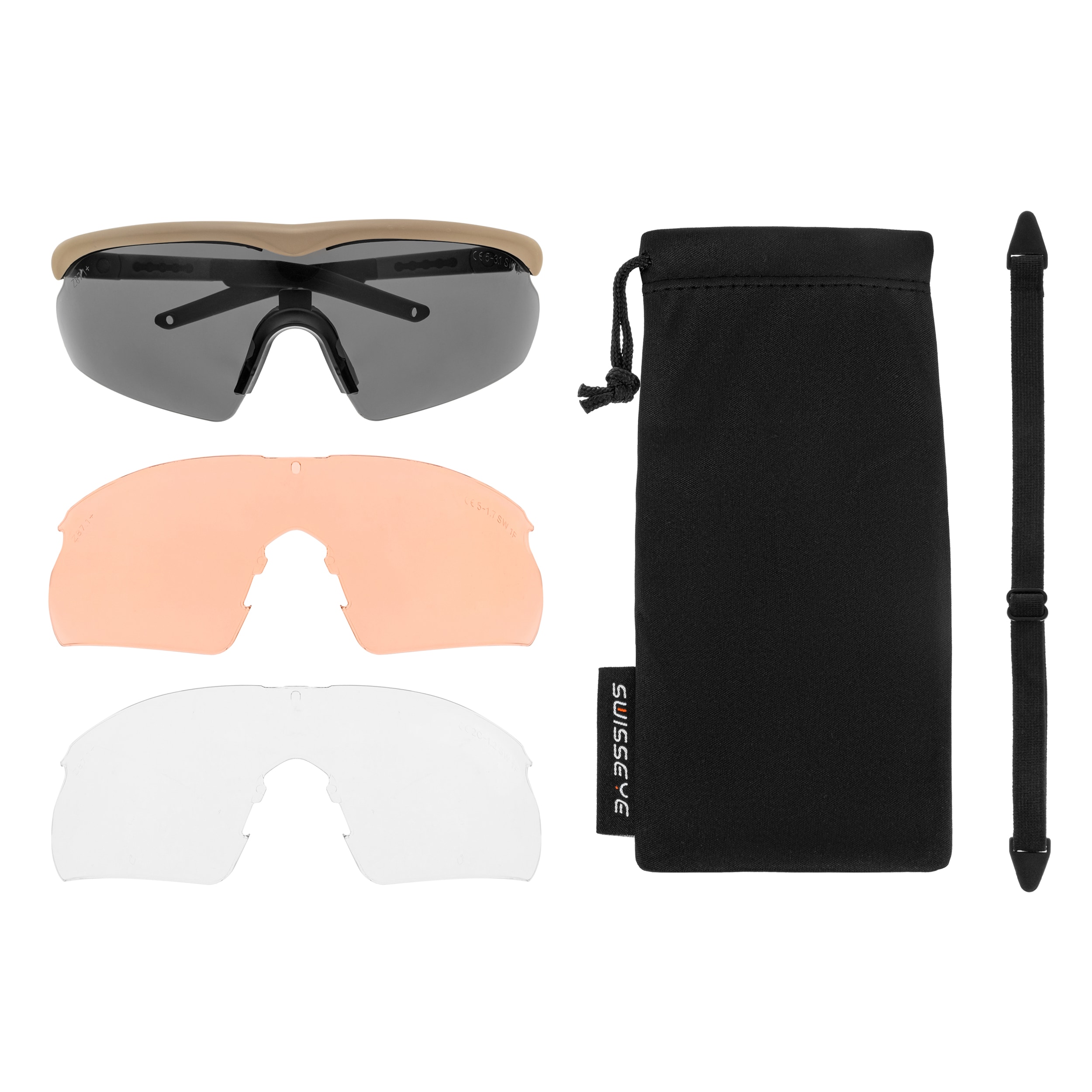 Okulary taktyczne Swiss Eye Raptor Pro - Coyote