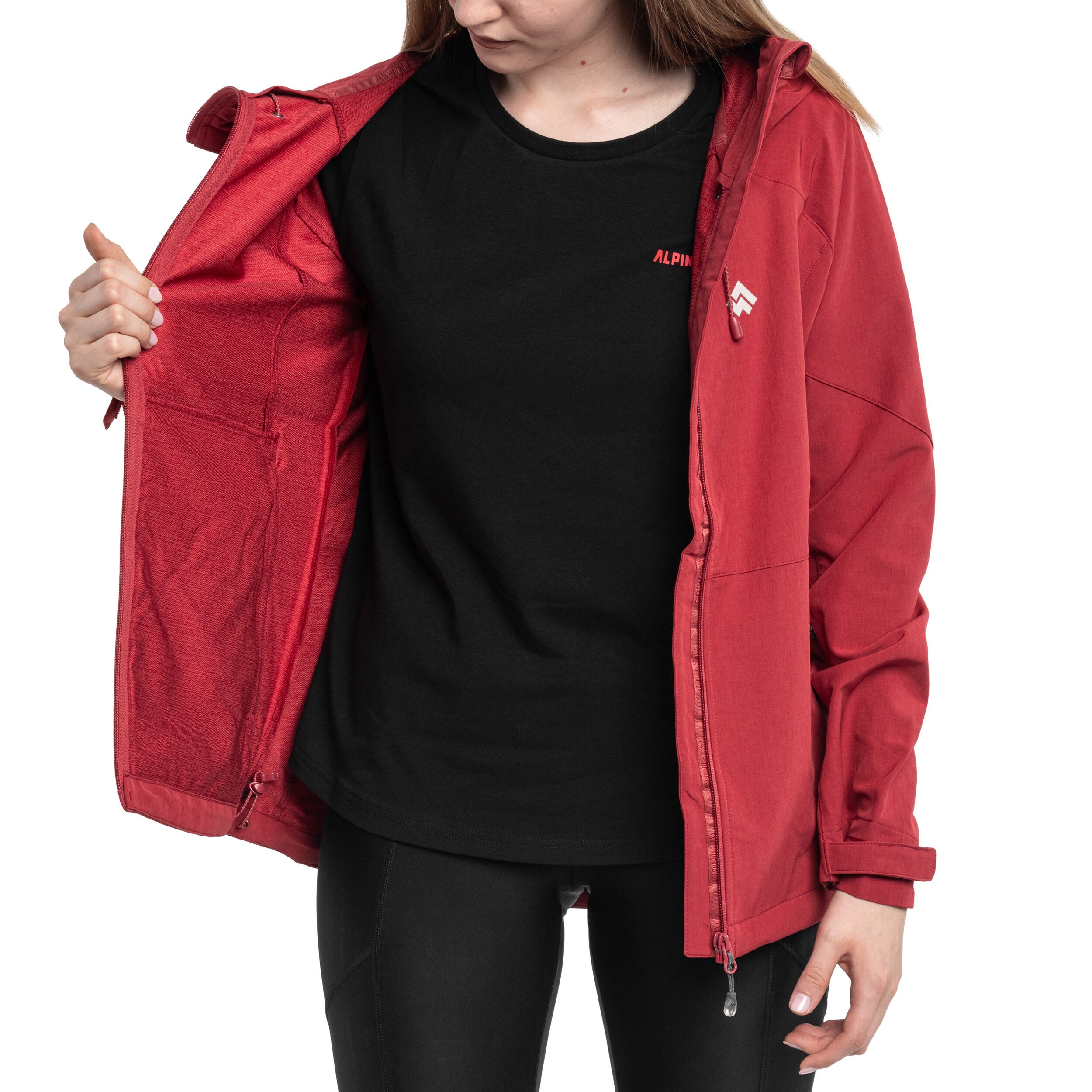 Kurtka damska Alpinus Softshell Majadita - Malinowy