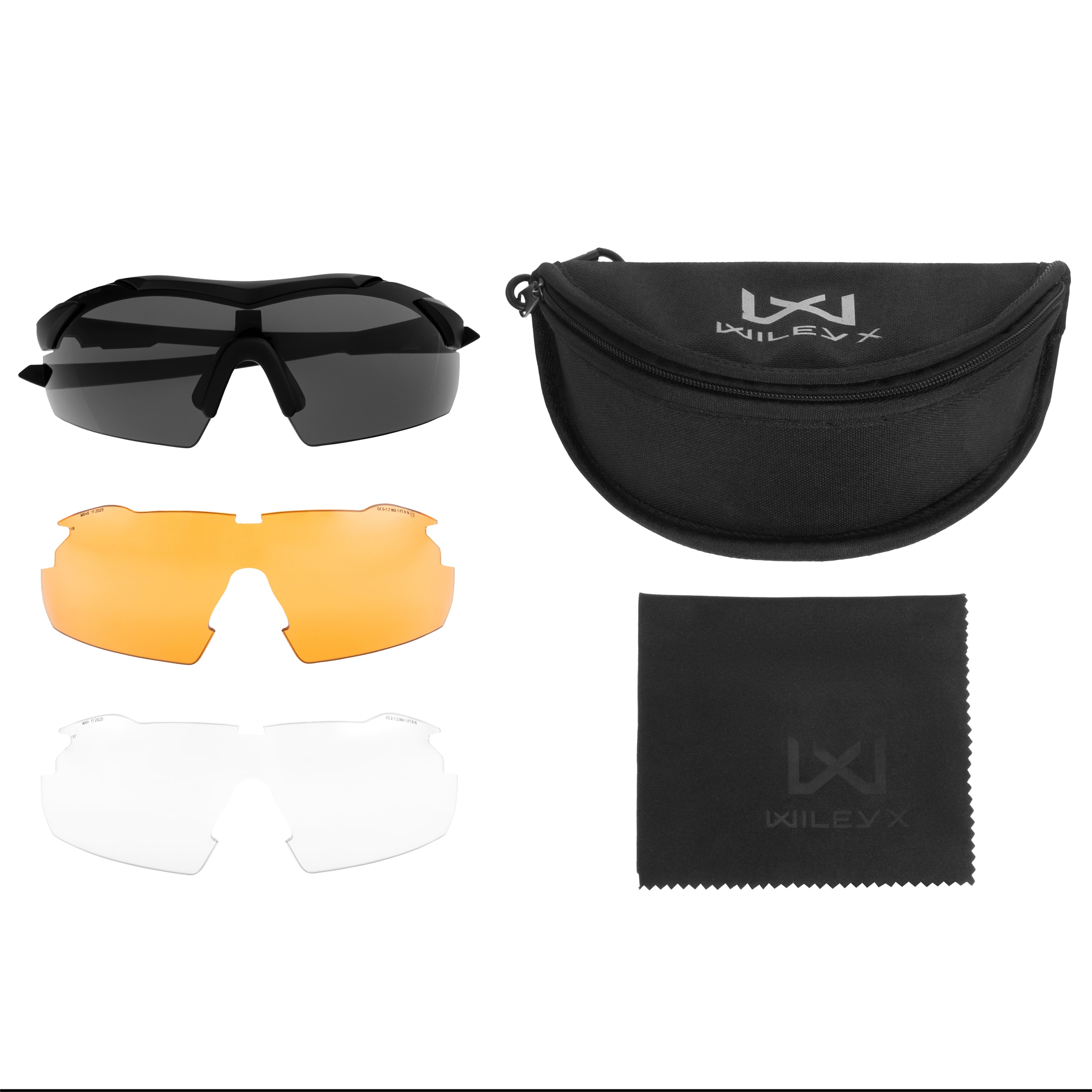 Okulary taktyczne Wiley X Vapor Comm 2.5 Set 3in1 - Matte Black