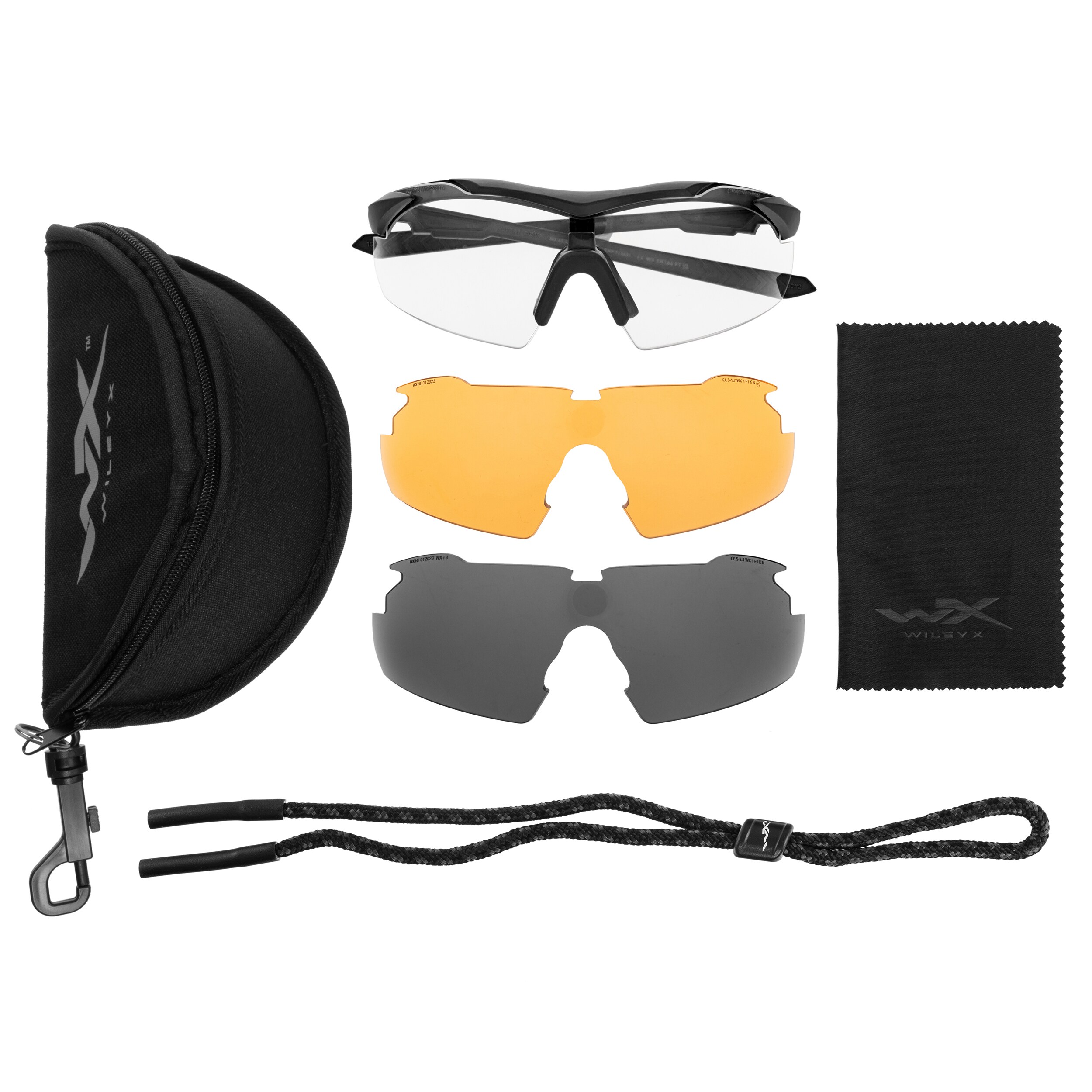 Тактичні окуляри Wiley X Vapor Comm 2.5 Set 3in1 - Matte Black