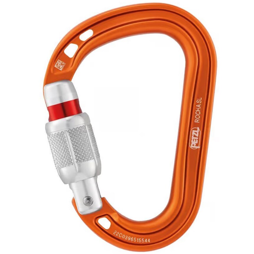 Karabinek wspinaczkowy Petzl Rocha Srew-Lock - Orange