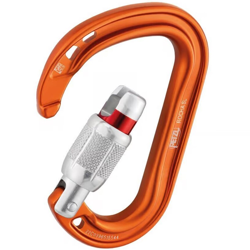 Karabinek wspinaczkowy Petzl Rocha Srew-Lock - Orange