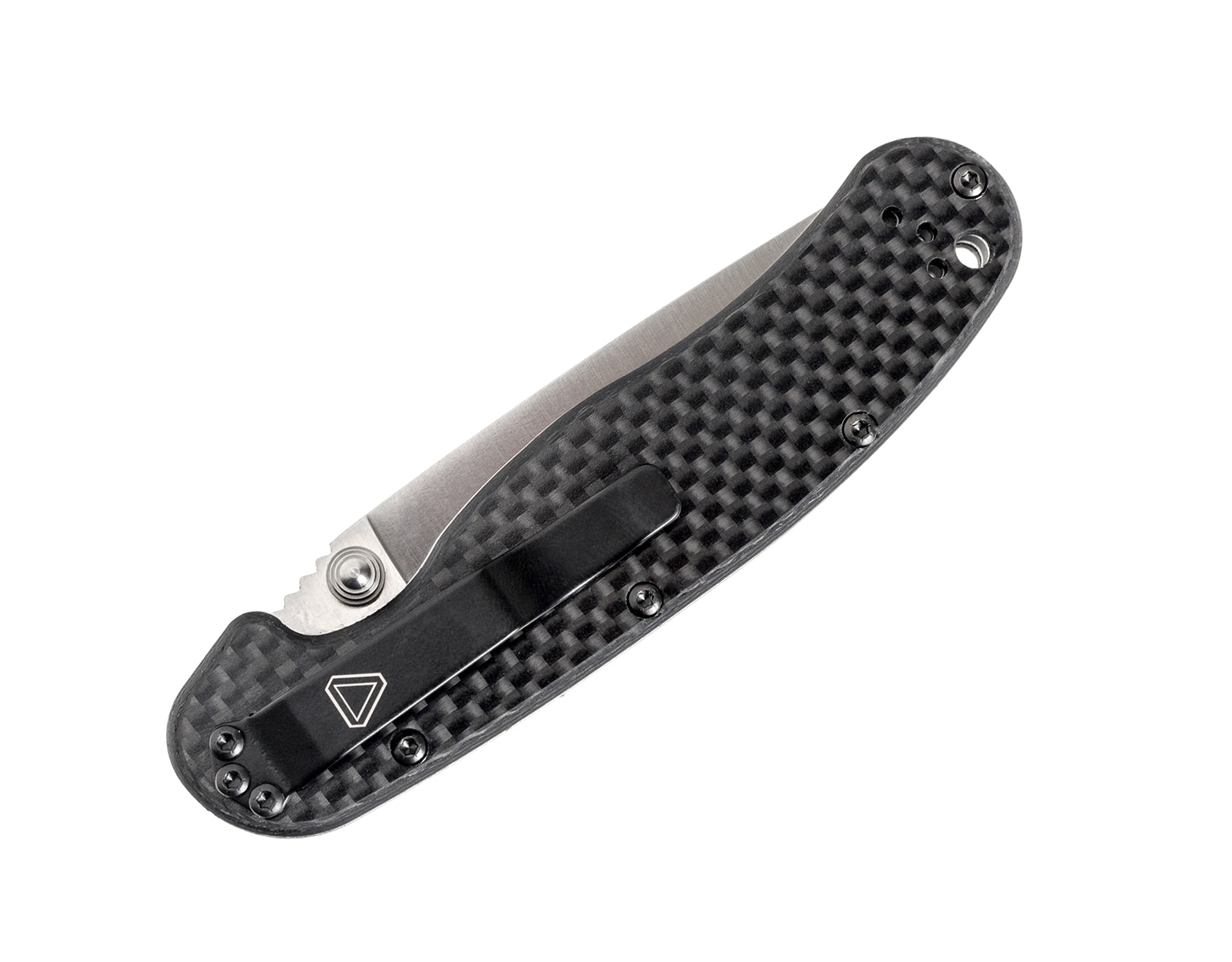 Nóż składany Ontario Rat 2 Folder D2 - Silver Plain/Carbon Fiber