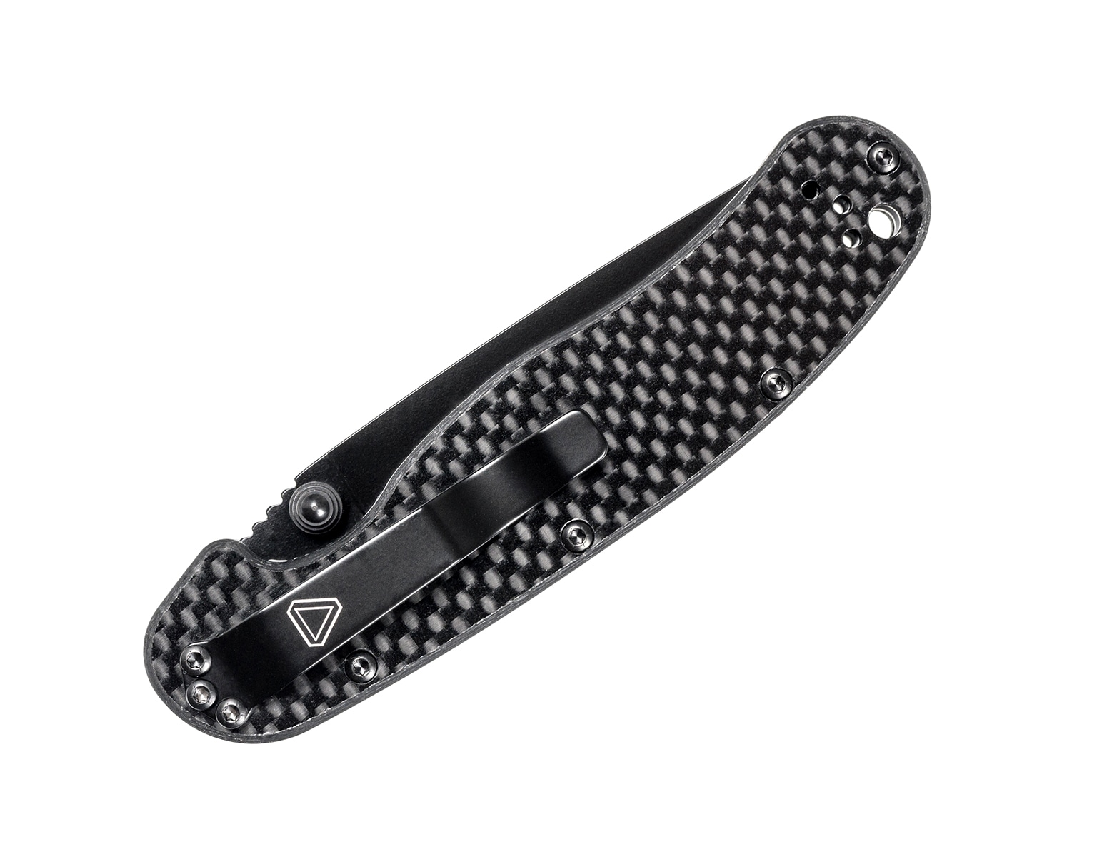 Складаний ніж Ontario Rat-2 Folder D2 - Black Plain/Carbon Fiber