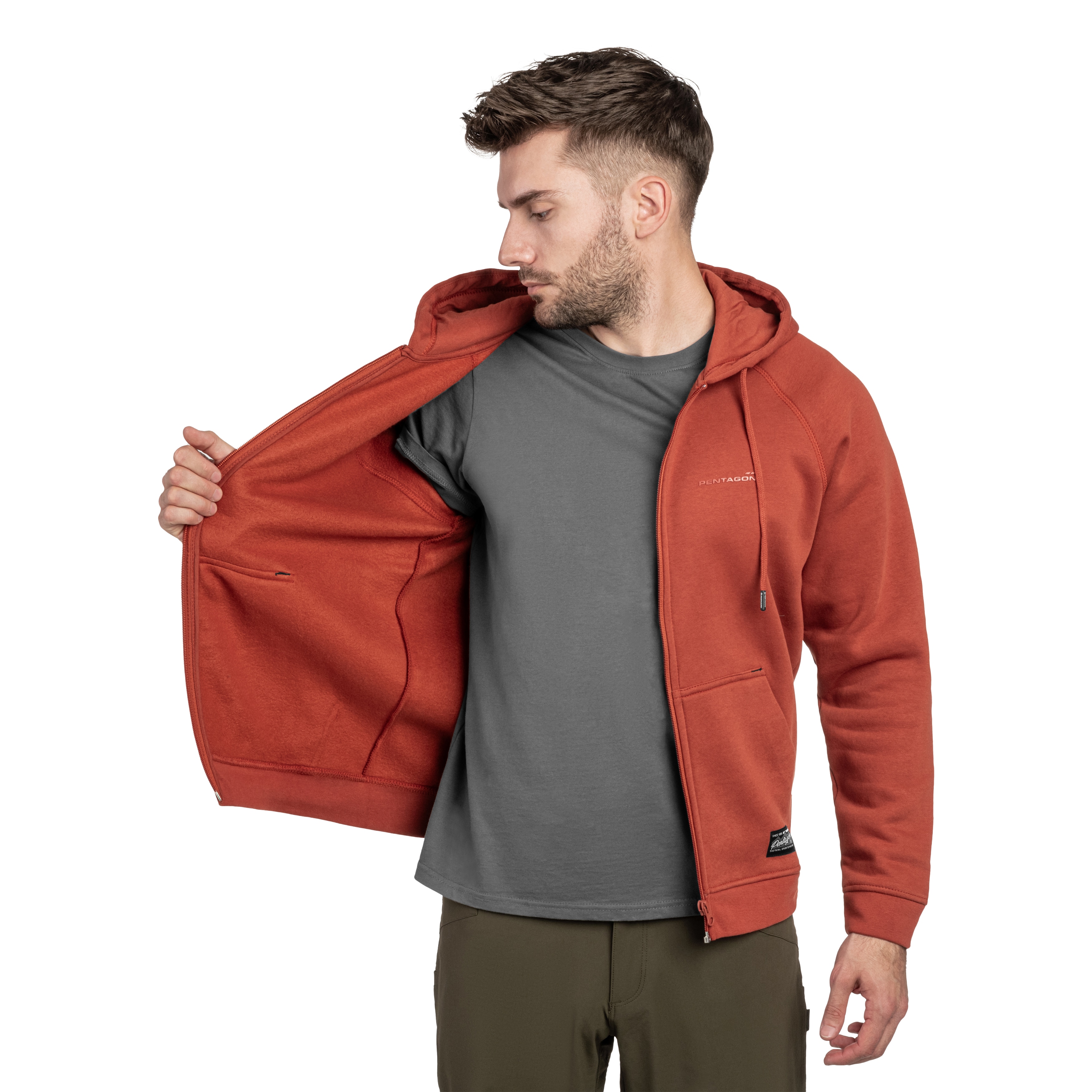 Bluza Pentagon Phaeton Zip - Maroon Red