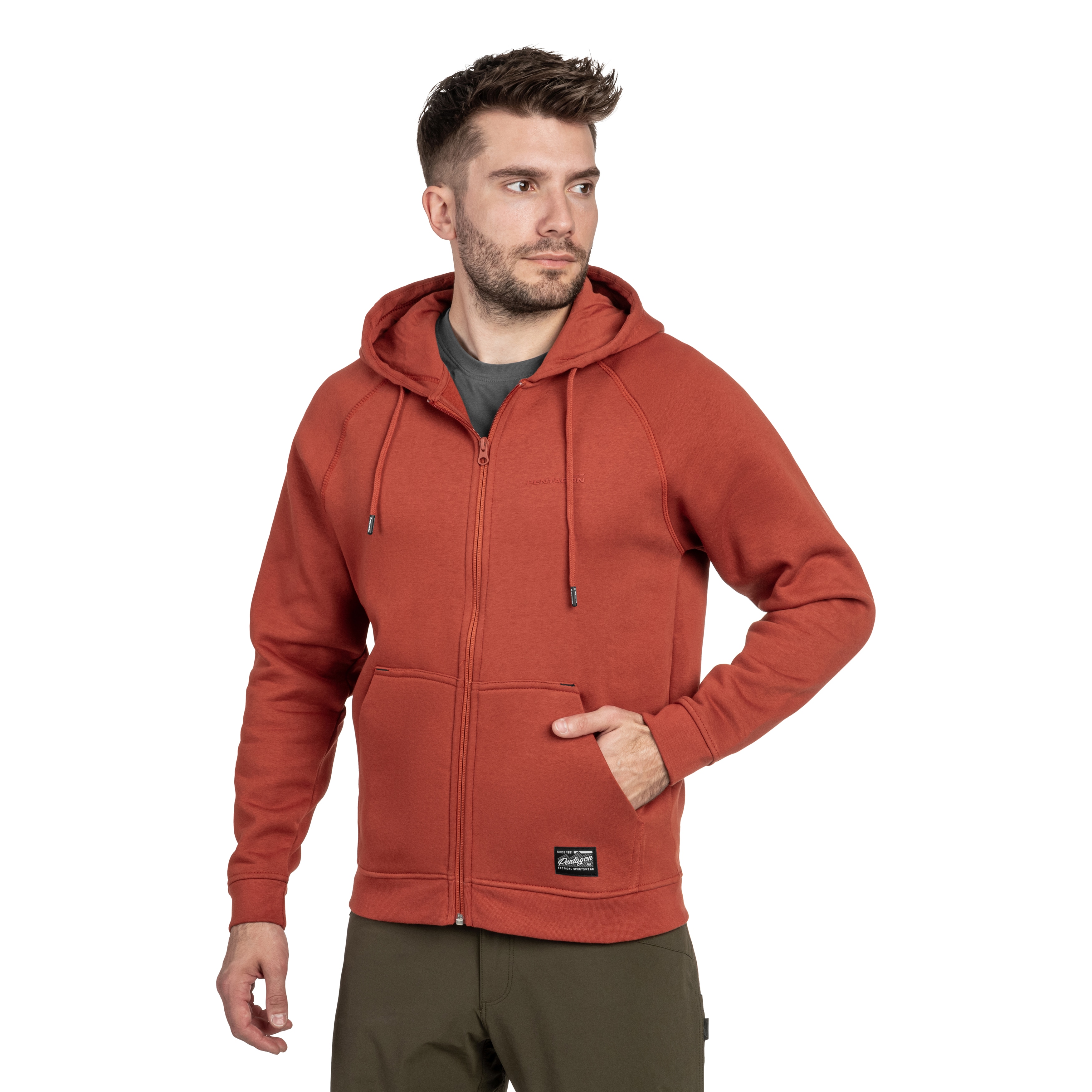 Bluza Pentagon Phaeton Zip - Maroon Red