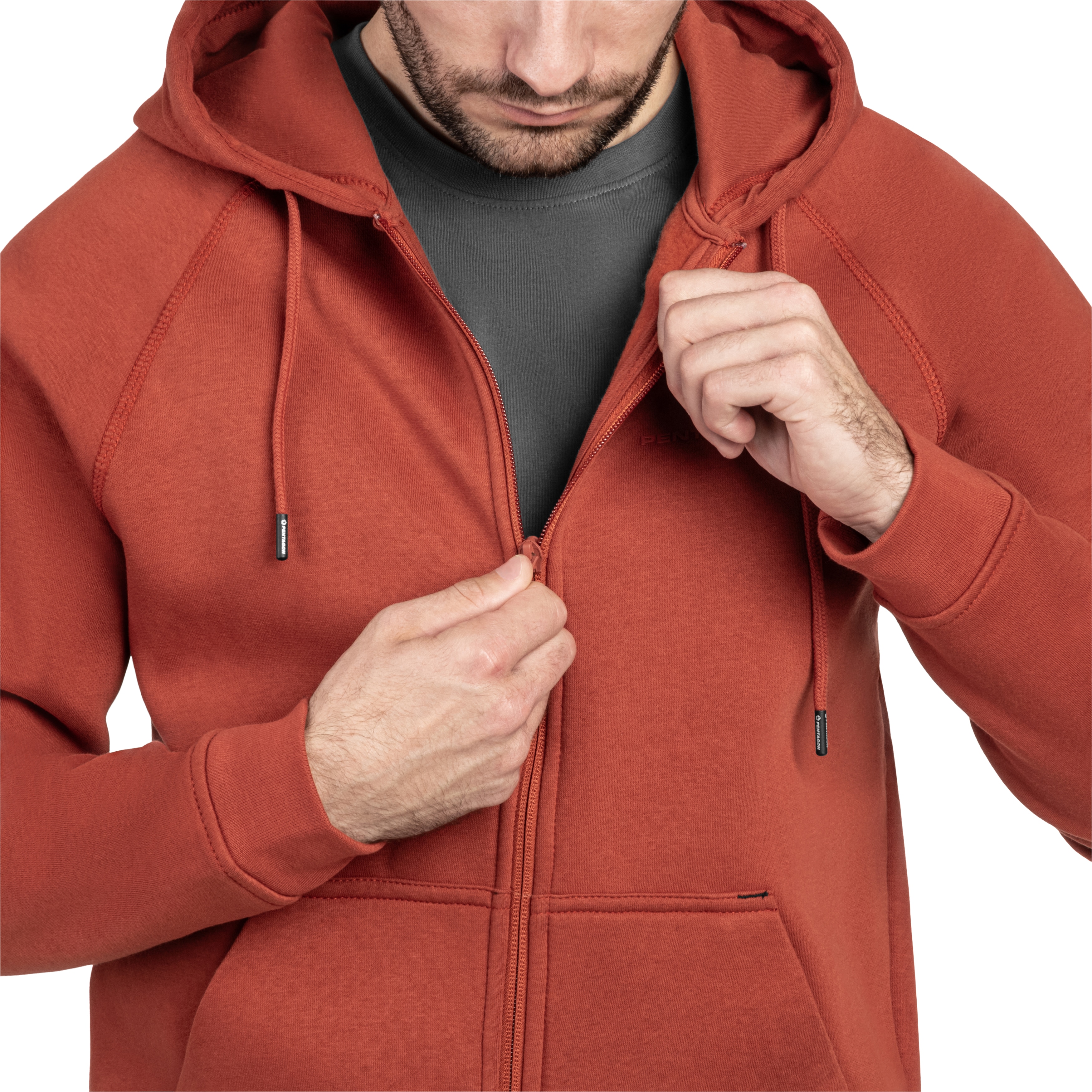 Bluza Pentagon Phaeton Zip - Maroon Red