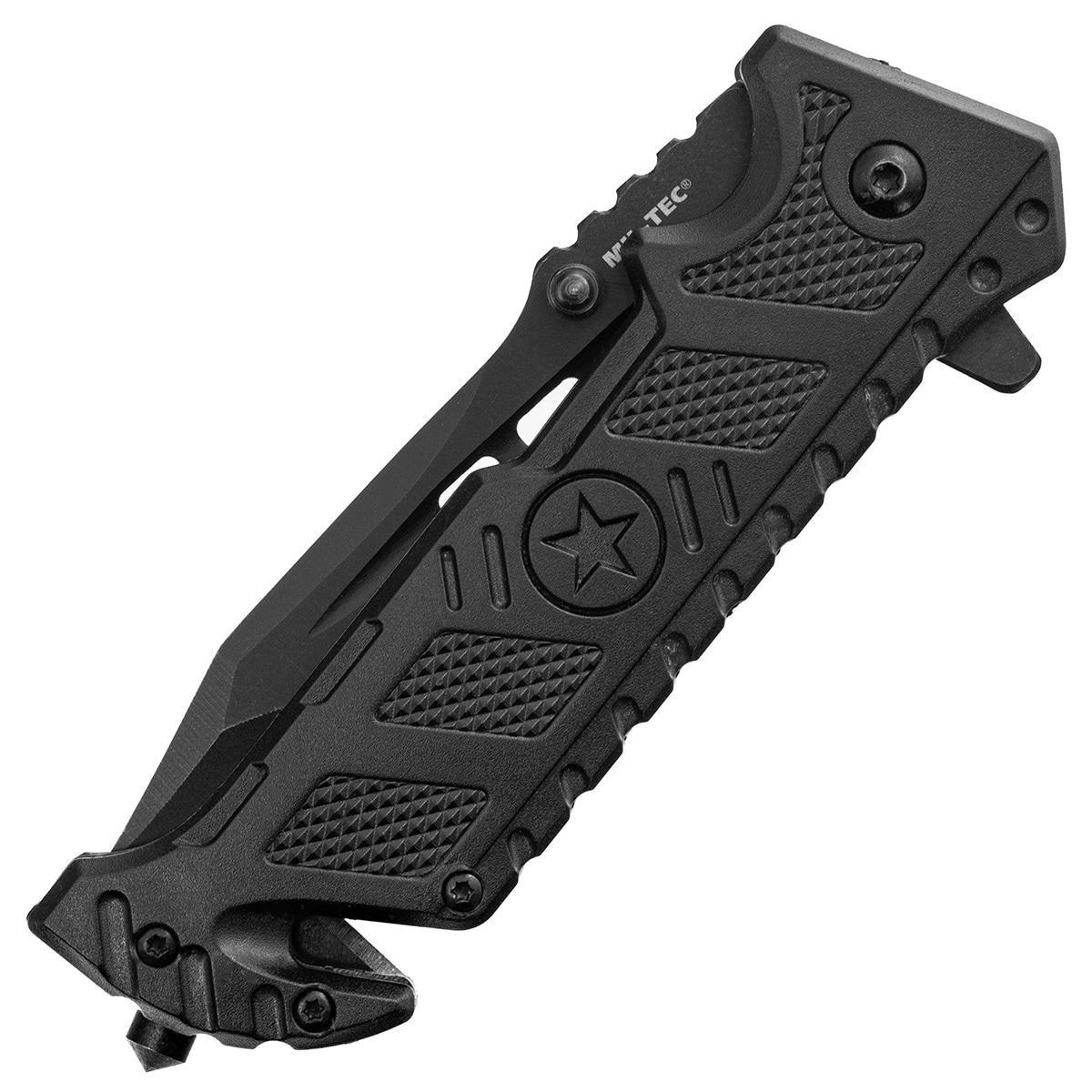 Nóż składany ratowniczy Mil-Tec Star Black