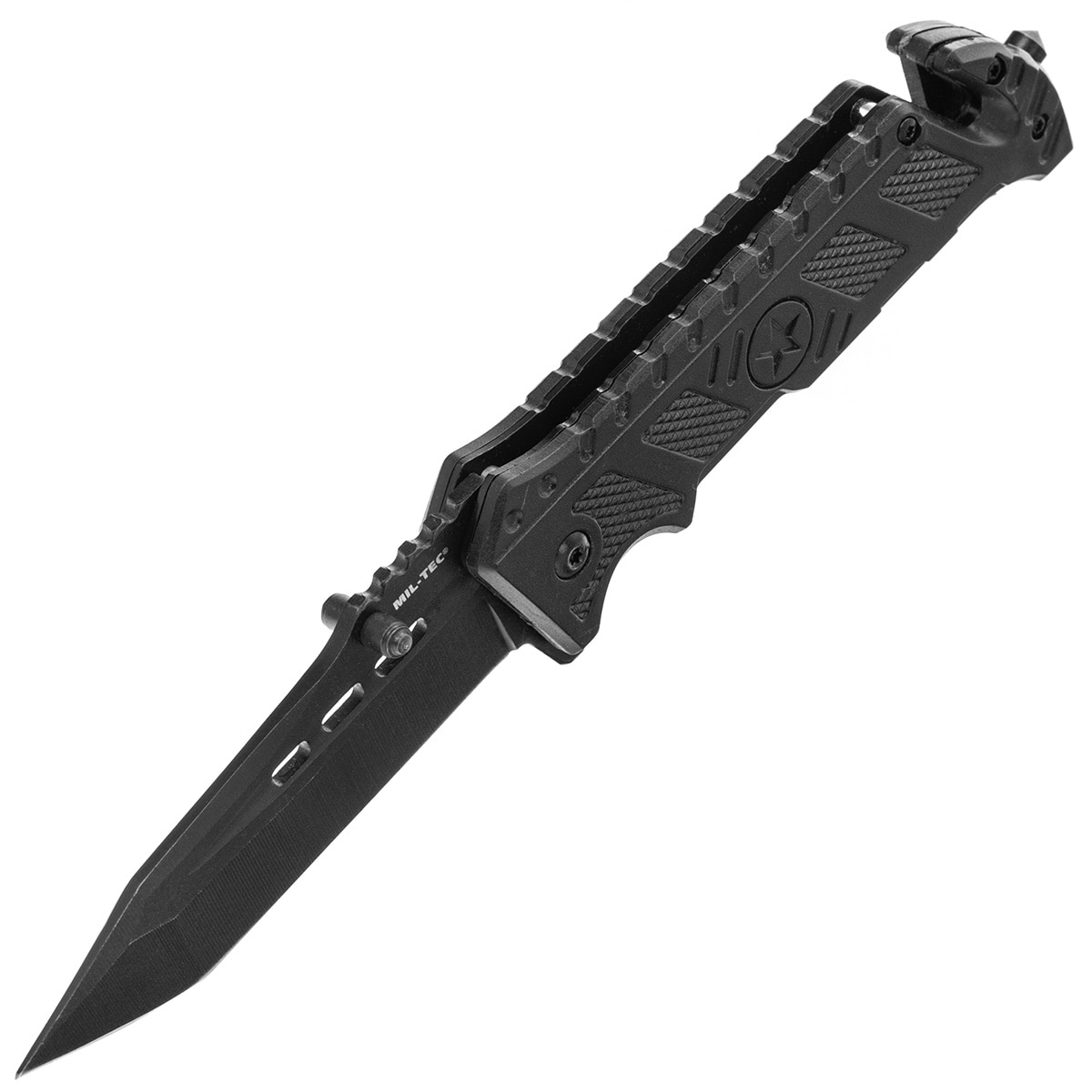 Nóż składany ratowniczy Mil-Tec Star Black