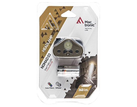 Latarka czołowa Mactronic Nomad 03 Green - 340lm