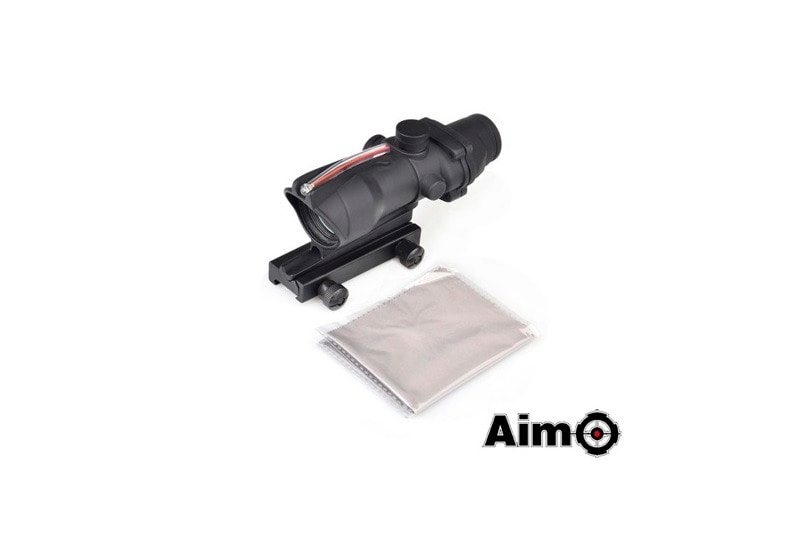 Зорова труба AIM-O ACOG 4X32C з оптоволоконним підсвічуванням - чорний