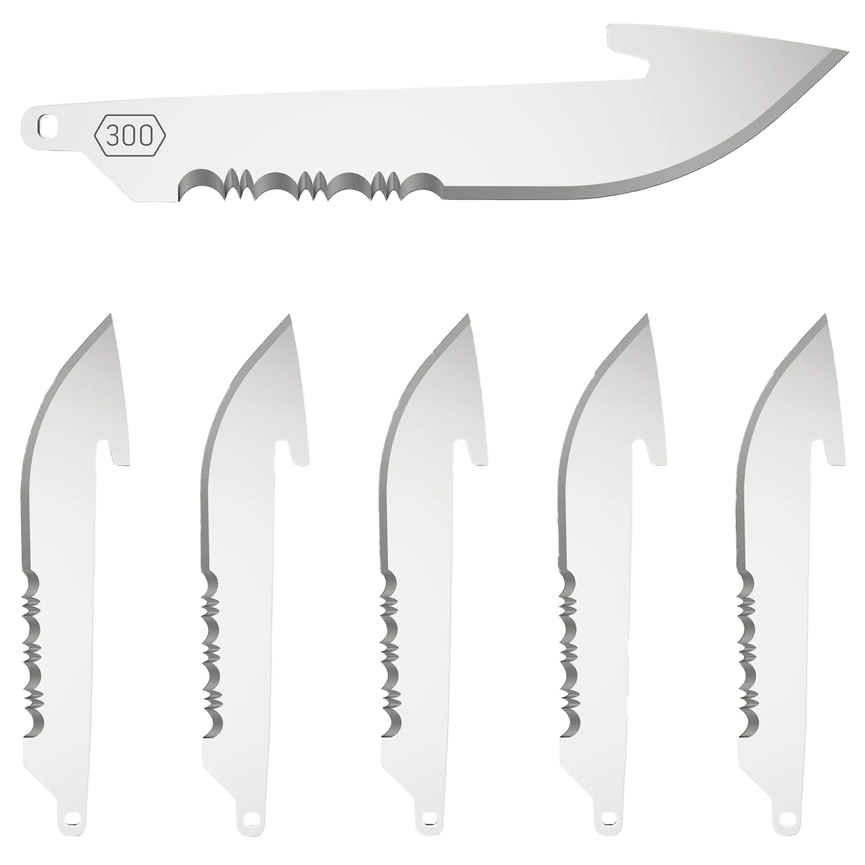Набір змінних лез Outdoor Edge Drop-Point Serrated 300 - 6 шт.