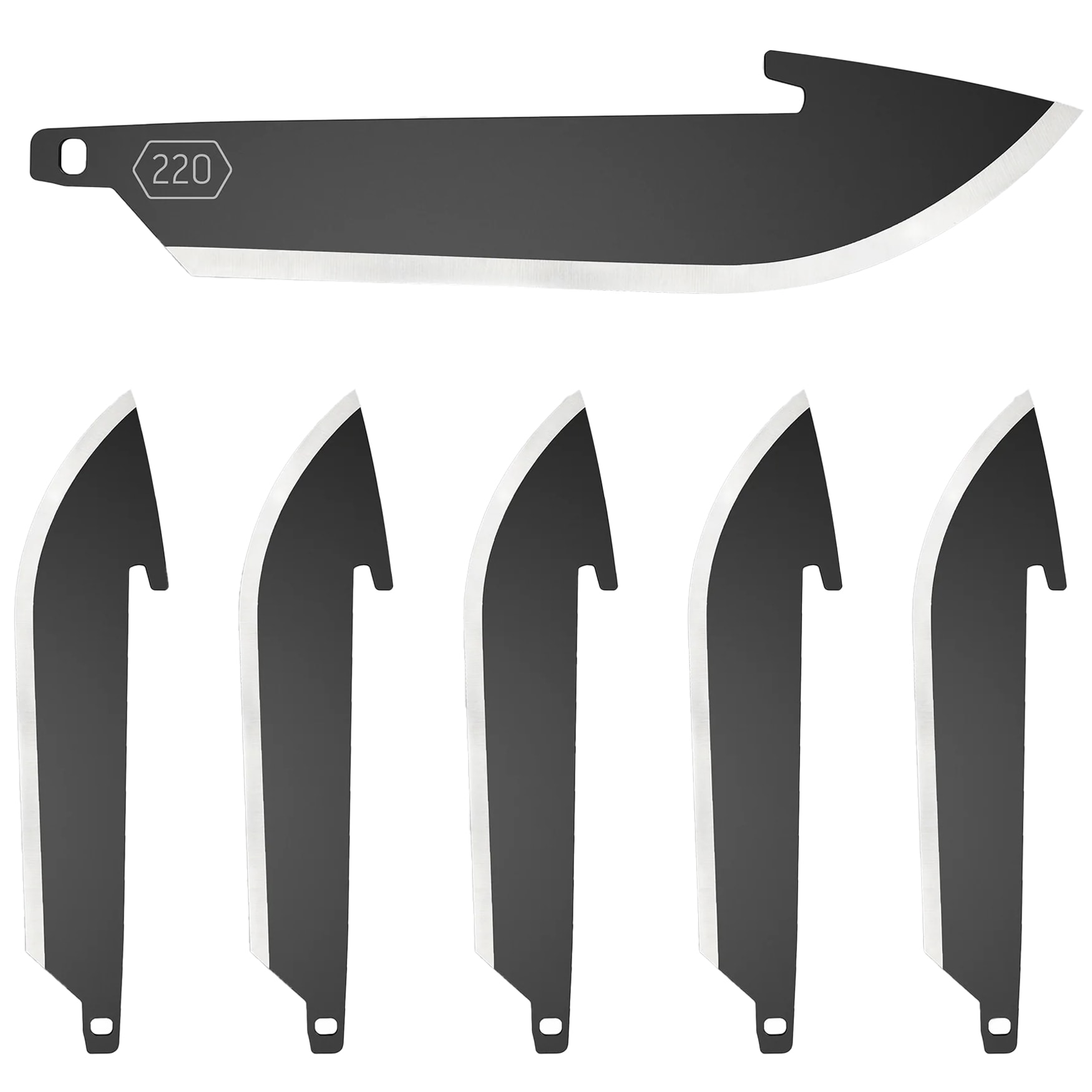 Набір змінних лез Outdoor Edge Drop-Point 220 6 шт. - Black