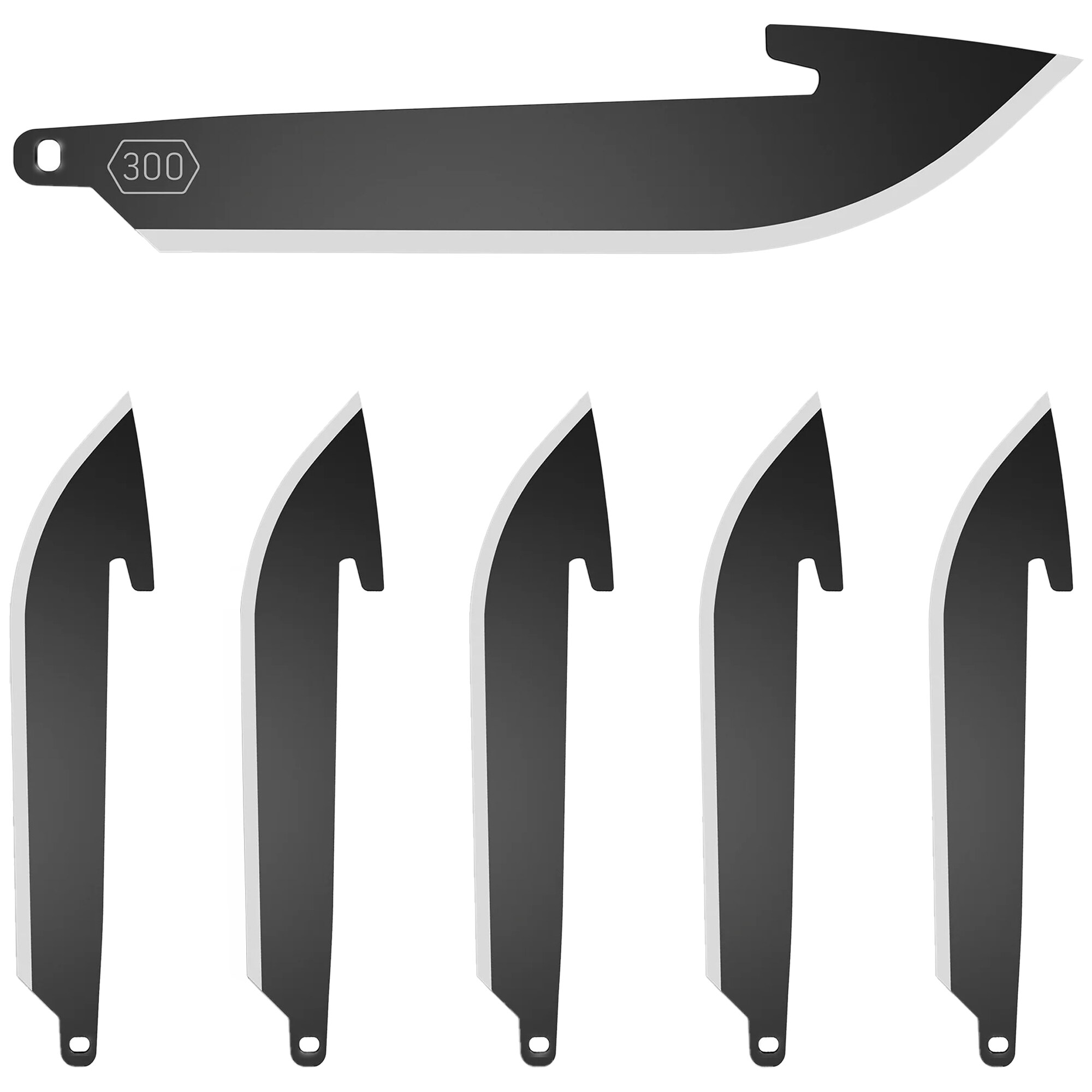 Набір змінних лез Outdoor Edge Drop-Point 300 6 шт. - Black