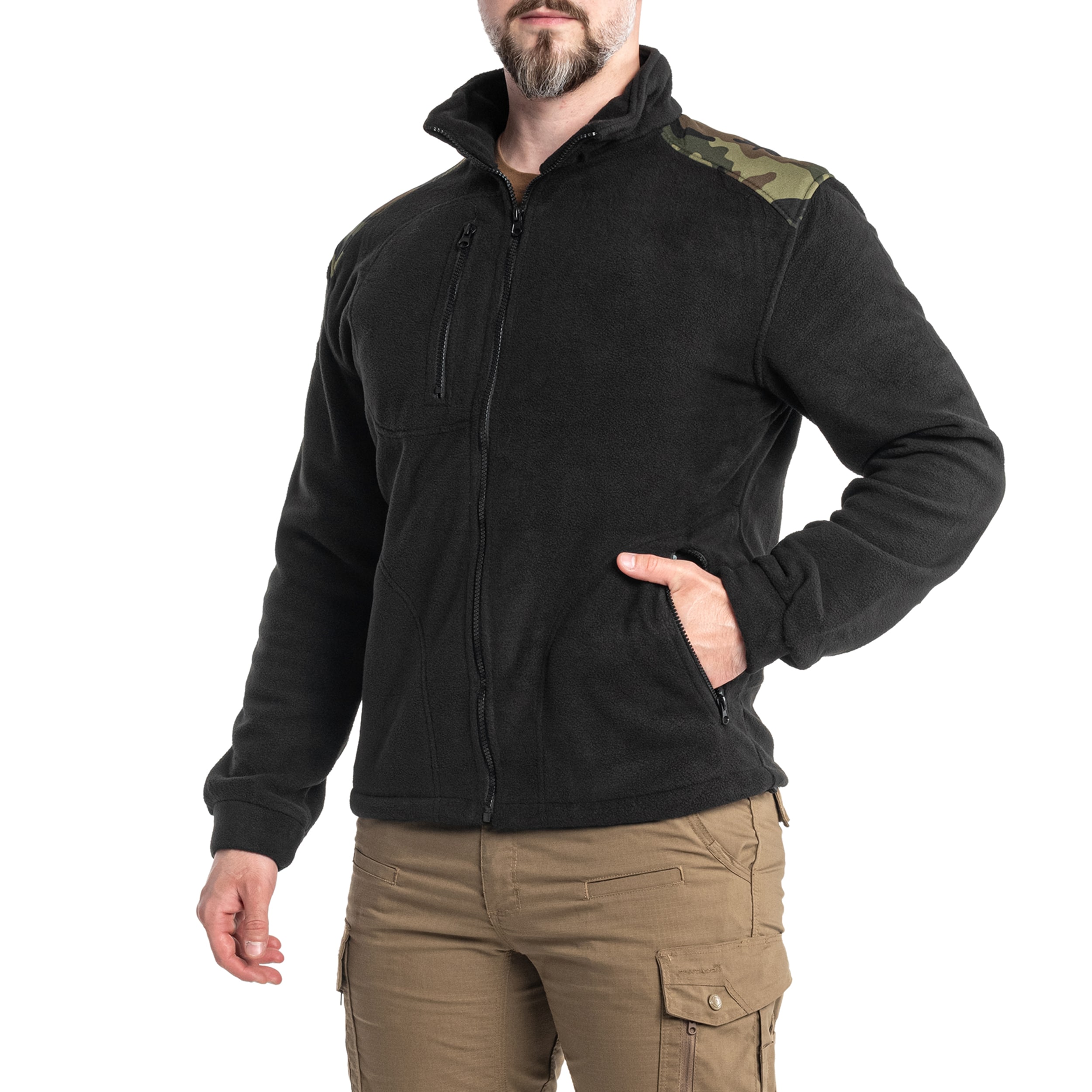 Polar wojskowy - Black/Camouflage