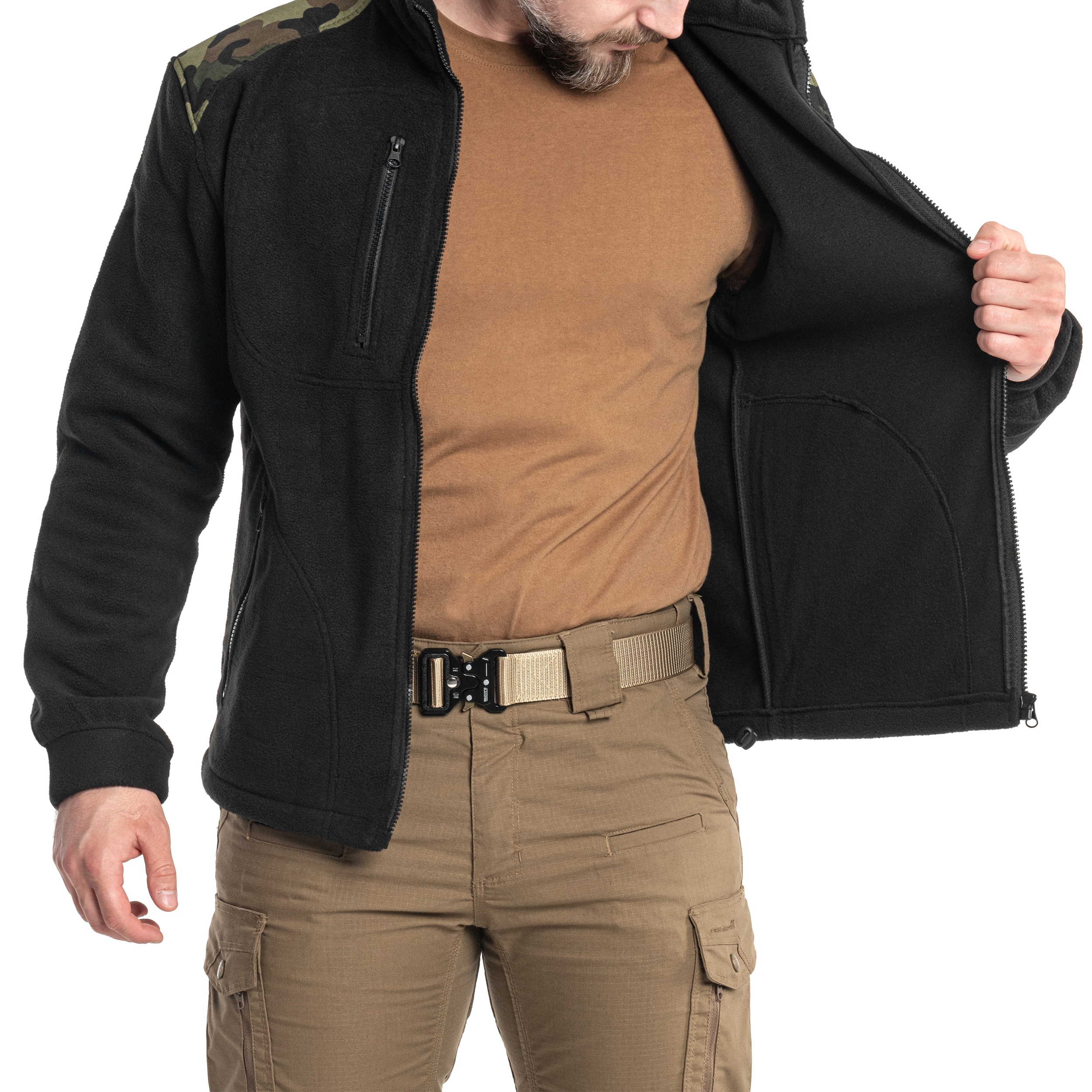 Polar wojskowy - Black/Camouflage