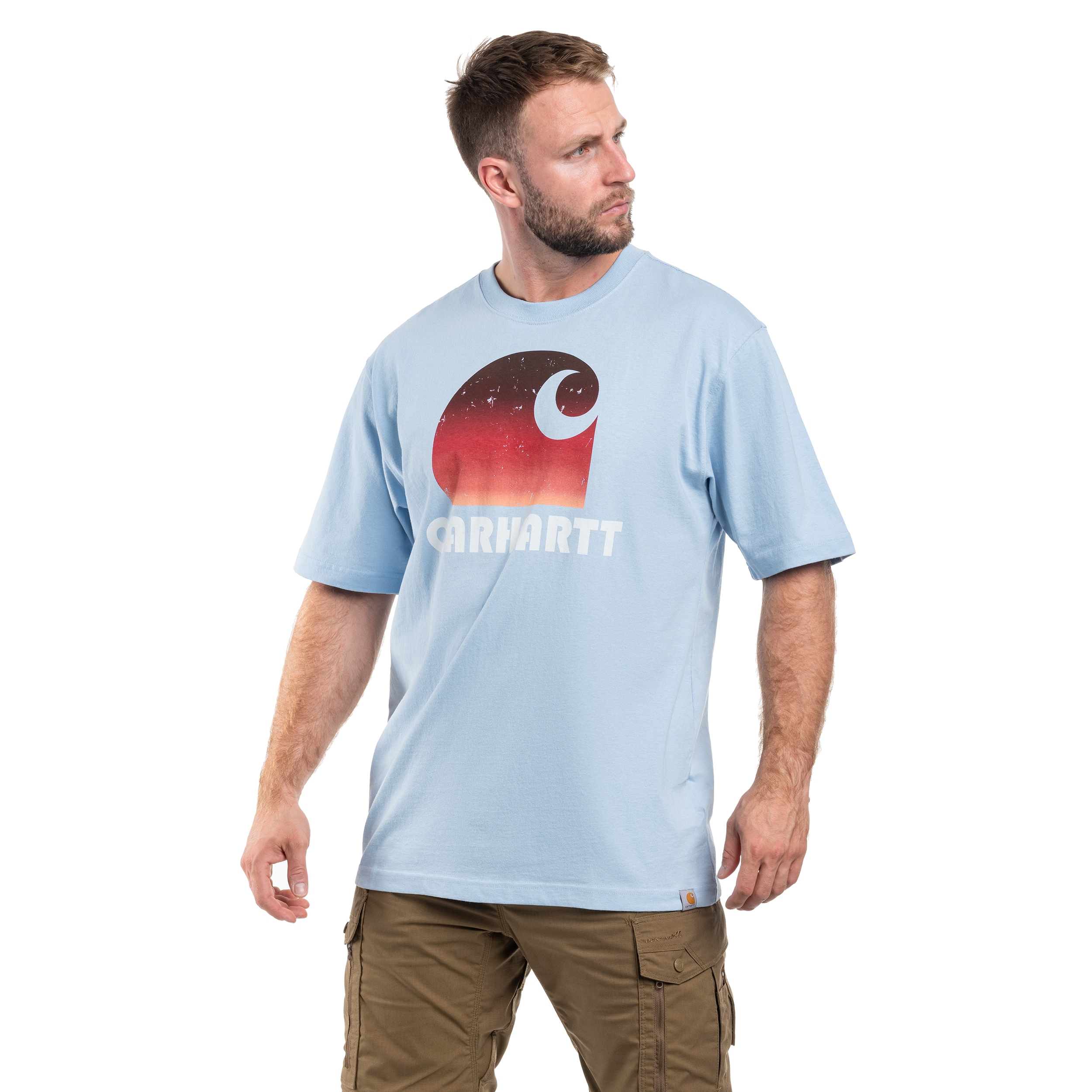 Koszulka T-Shirt Carhartt Heavyweight Graphic - Fog Blue