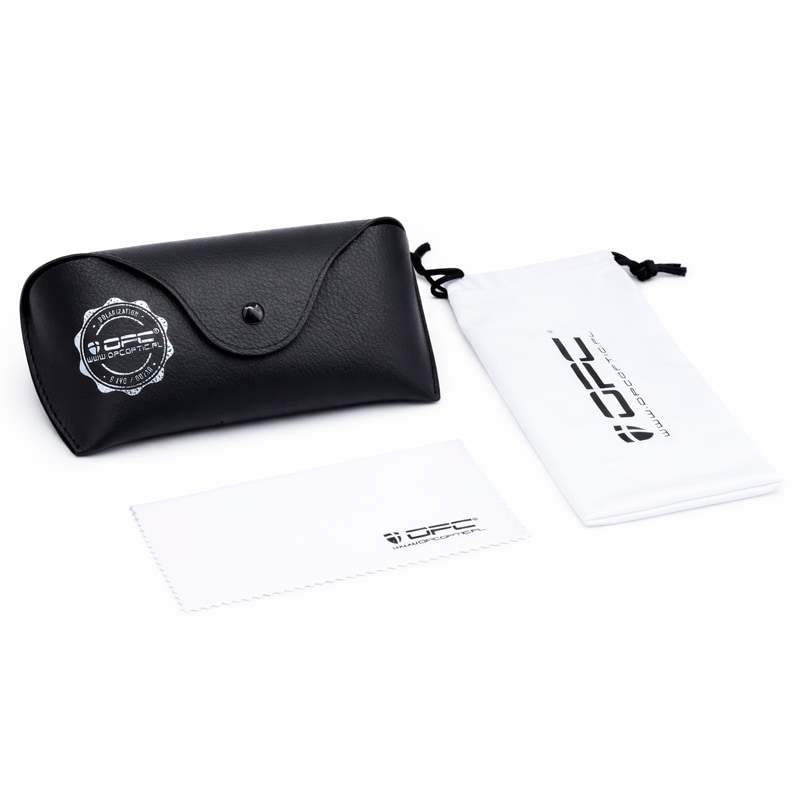 OPC Lifestyle California sunglasses - Black Matt Blue Revo Polarised