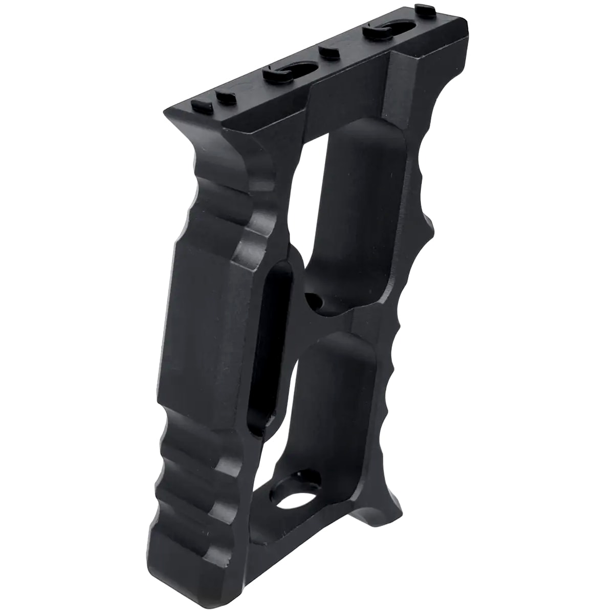 Алюмінієва кутова передня рукоятка JJ Airsoft TD Minivert M-LOK/KeyMod - Black