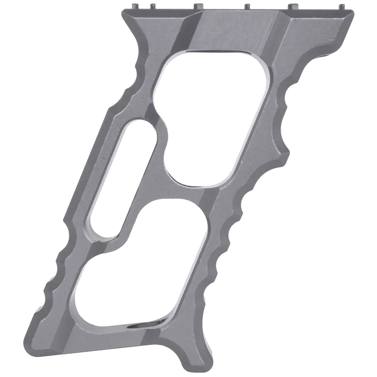 Aluminiowy kątowy chwyt przedni JJ Airsoft TD Minivert M-LOK/KeyMod - Grey