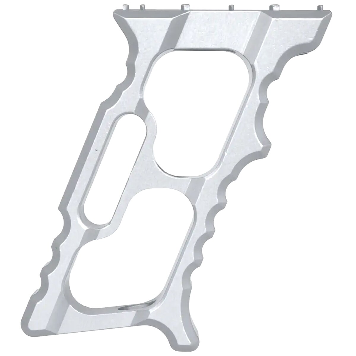 Aluminiowy kątowy chwyt przedni JJ Airsoft TD Minivert M-LOK/KeyMod - Silver