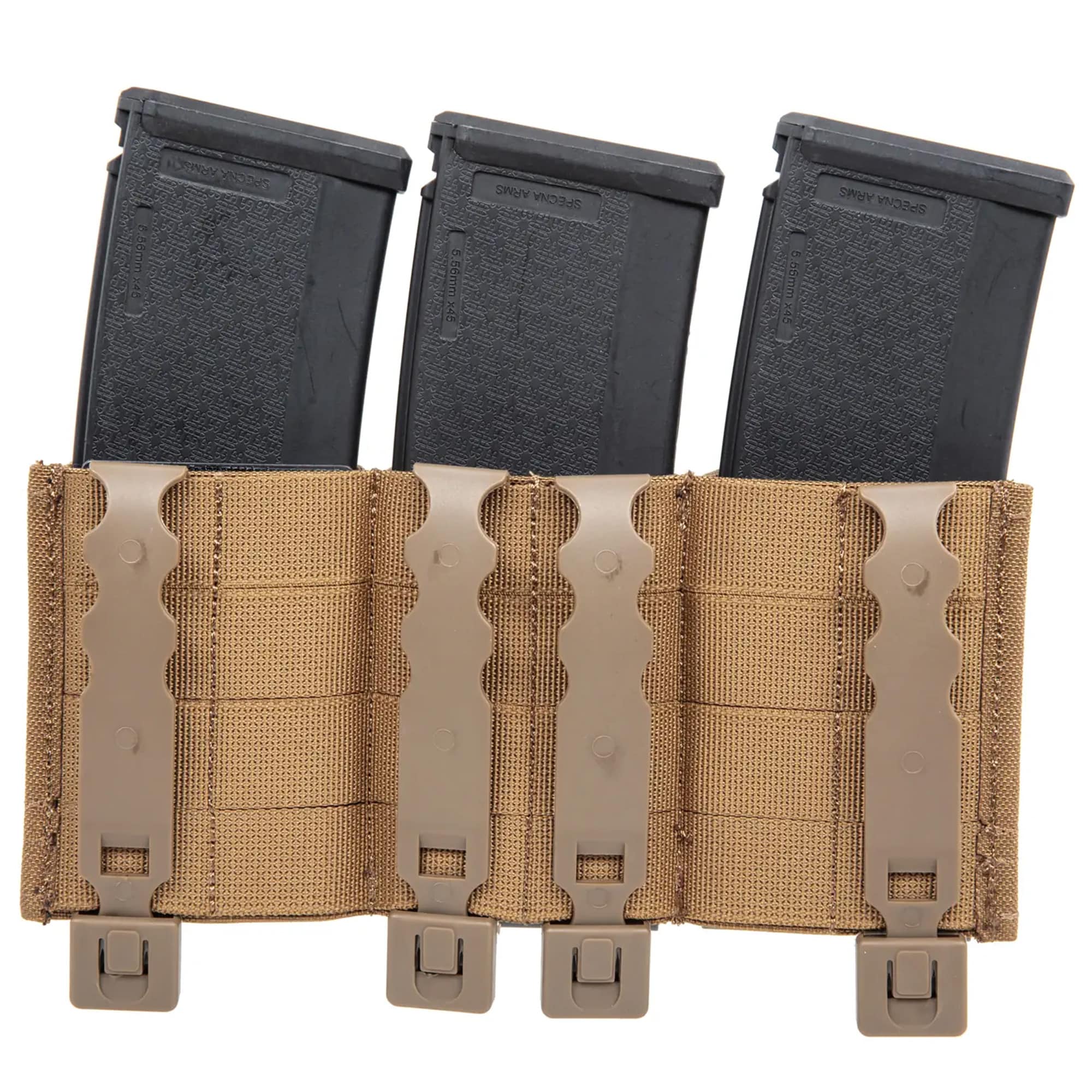 Potrójna ładownica otwarta Wosport FAST na magazynki - Coyote Brown