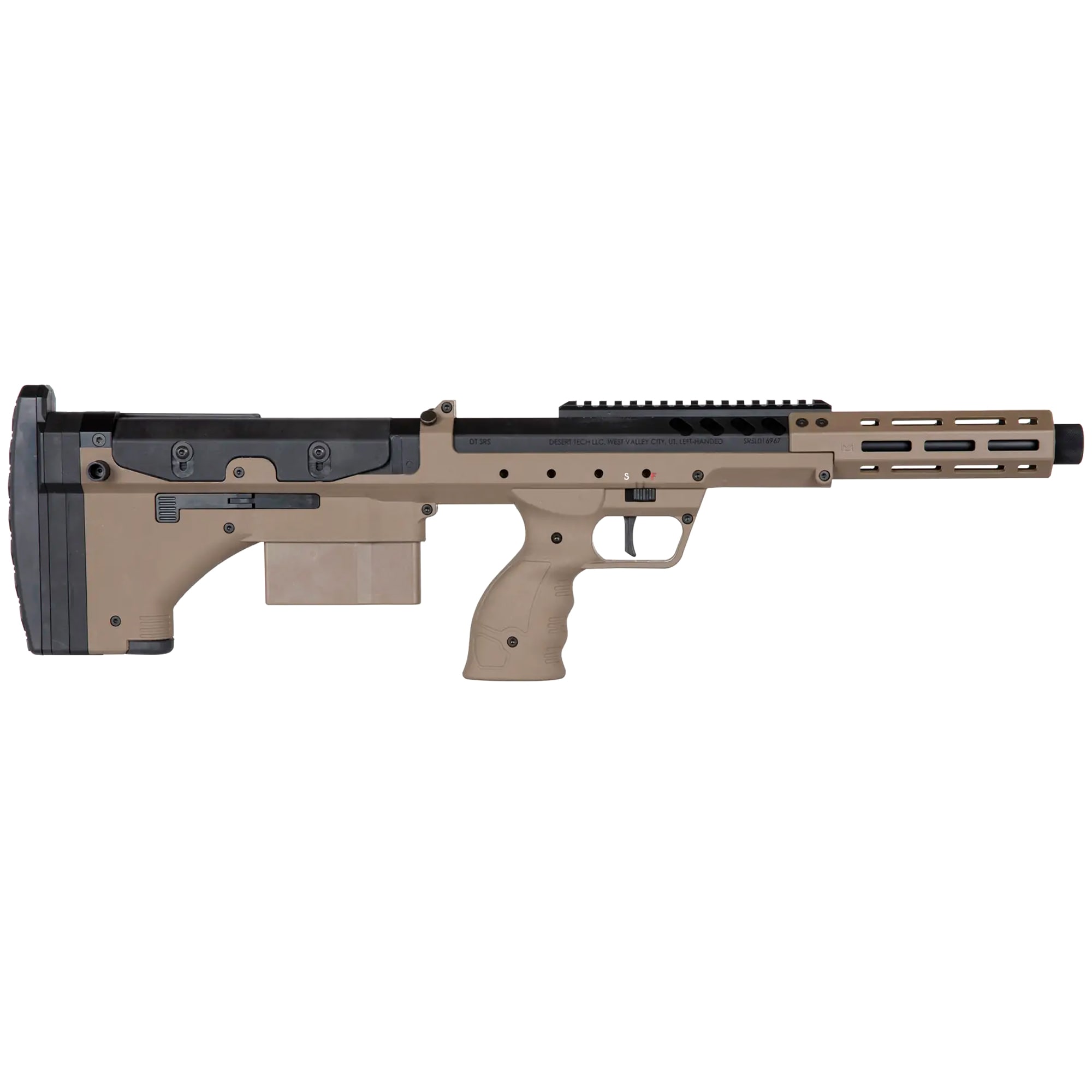 Karabin snajperski ASG Silverback Airsoft Desert Tech SRS-A2/M2 Sport 16” (leworęczny) - FDE