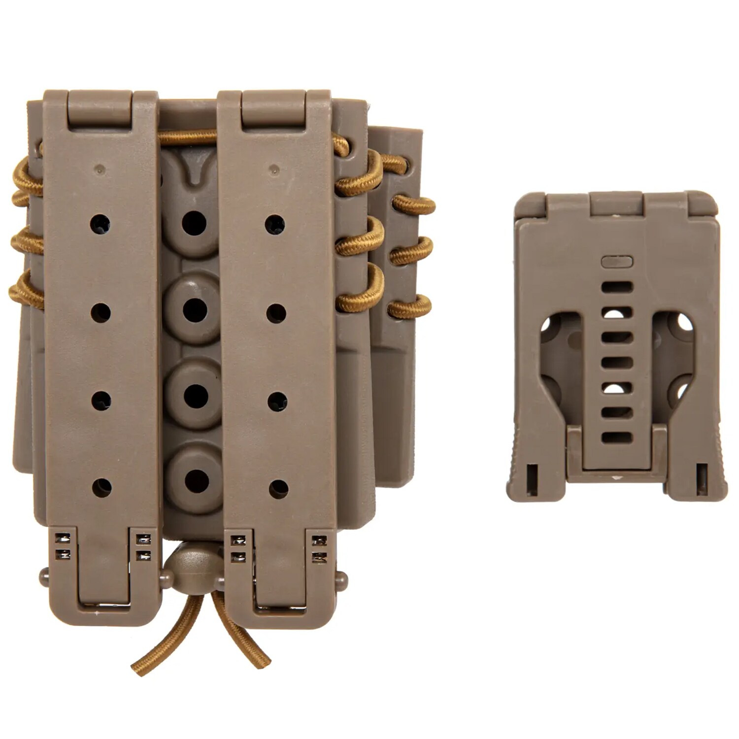 Zestaw ładownic Wosport Urban Assault Quick Pull na magazynki M4/M16 i pistoletowe - Tan