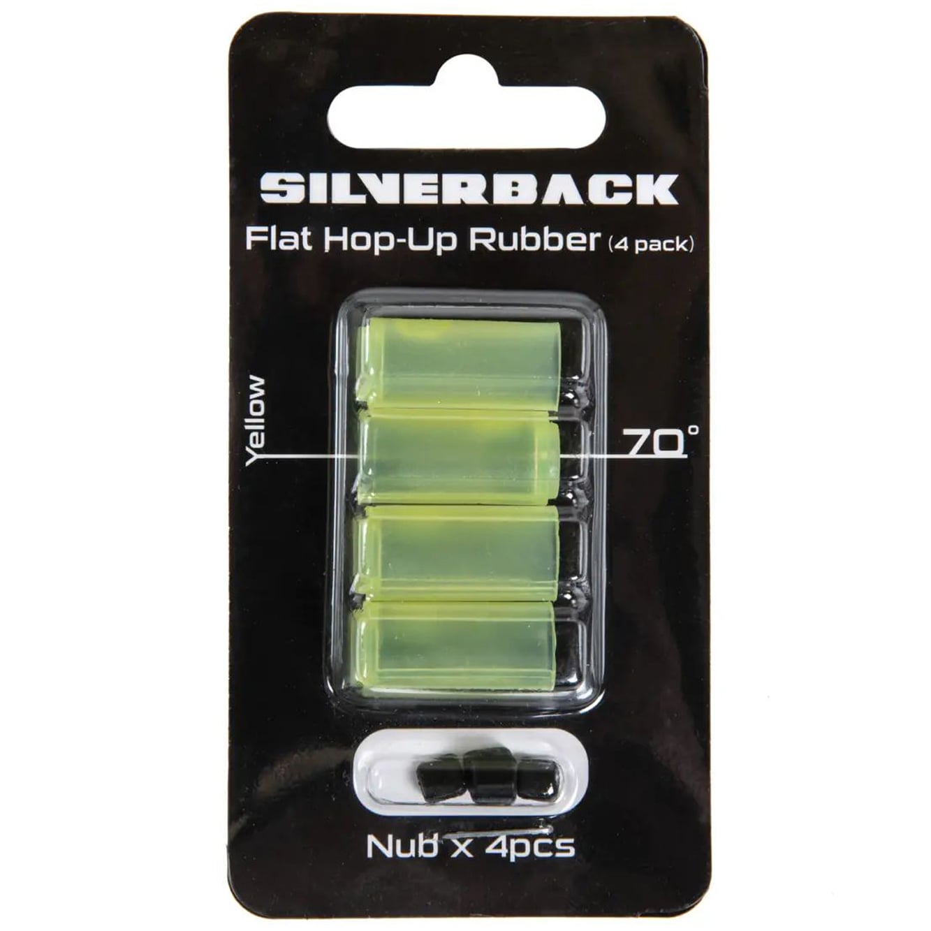Zestaw czterech gumek Hop-Up Silverback 70 st. do replik SRS/TAC-41 - Yellow