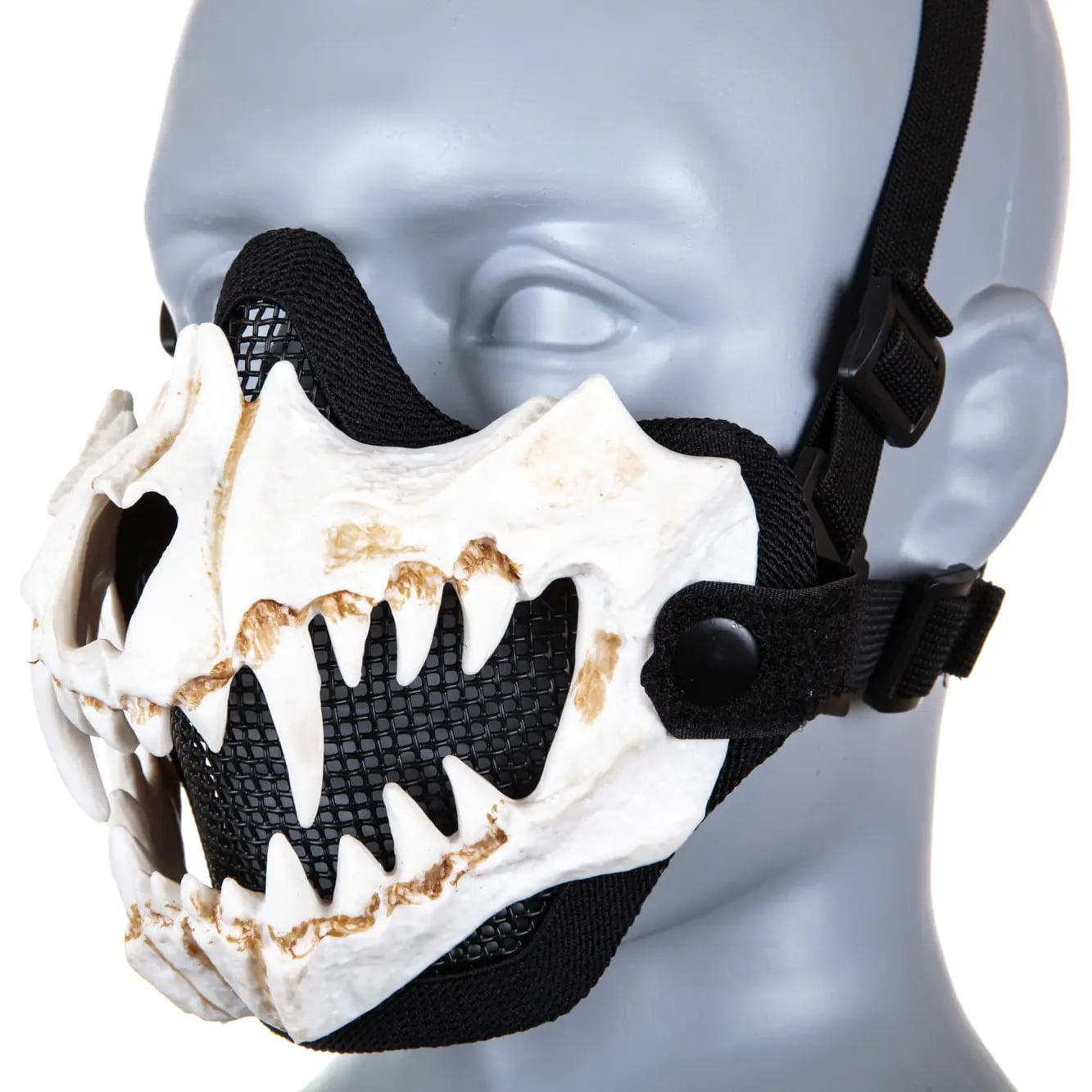 Maska ochronna Wosport Stalker Fangs Standard - Biała