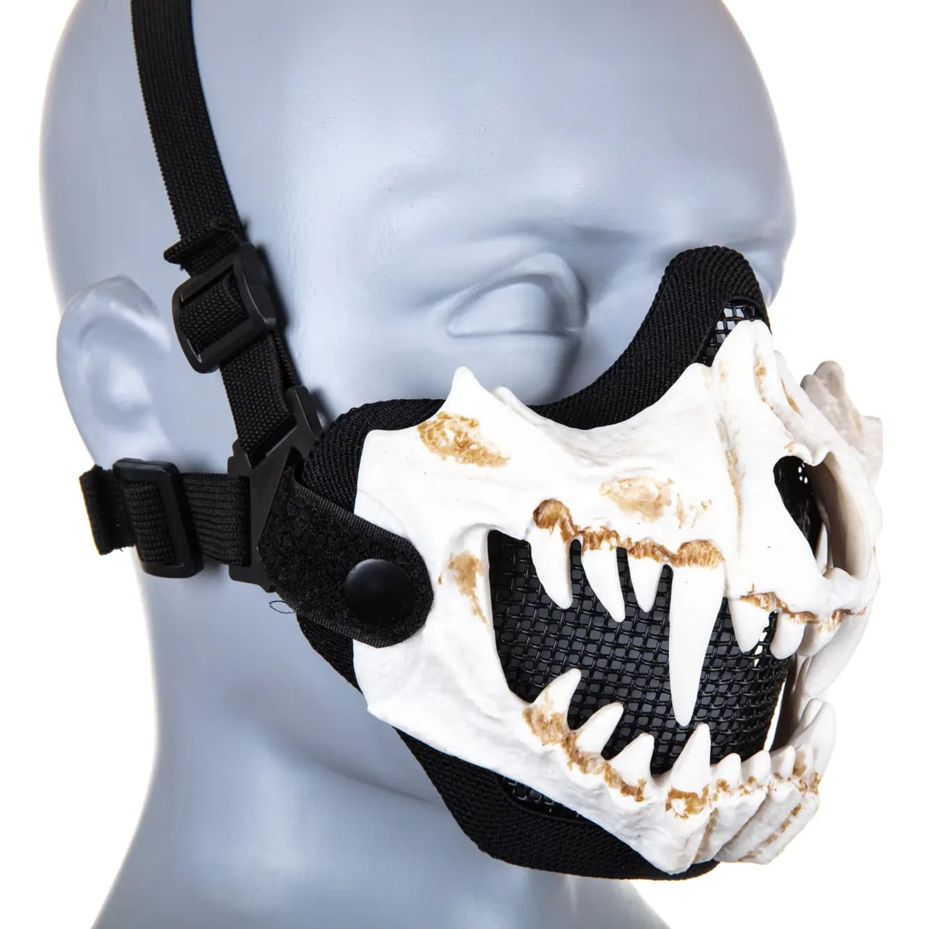 Maska ochronna Wosport Stalker Fangs Standard - Biała