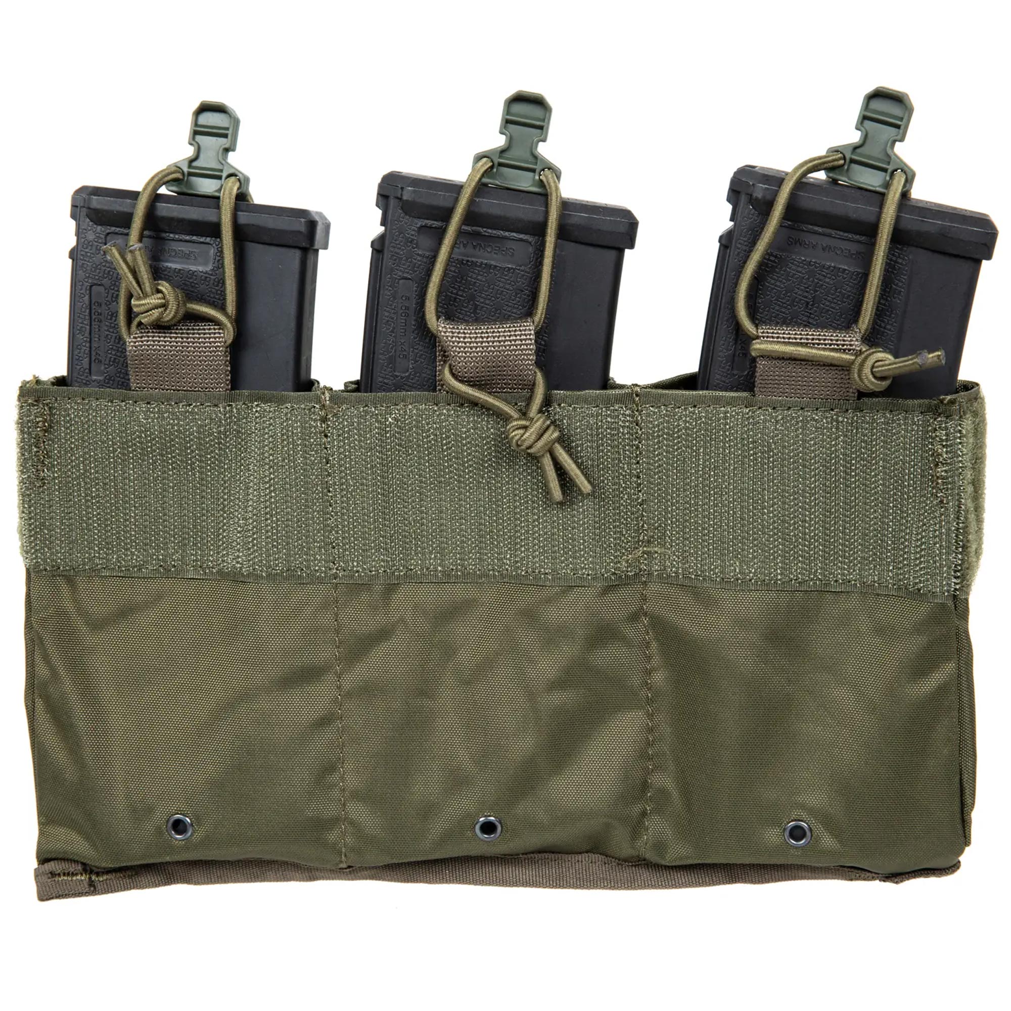 Potrójna ładownica Wosport na magazynki 7.62 mm - Ranger Green